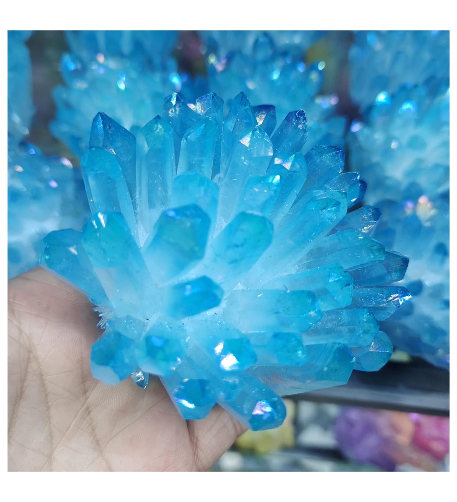 Crystals 1pc Rare Beautiful Ky Blue Phantom Quartz Crystal Cluster Ore Sample Cured Home Office Decoration Gift Stone Collection (Size : 400-450g) - Buy Online on SooperMarket.com