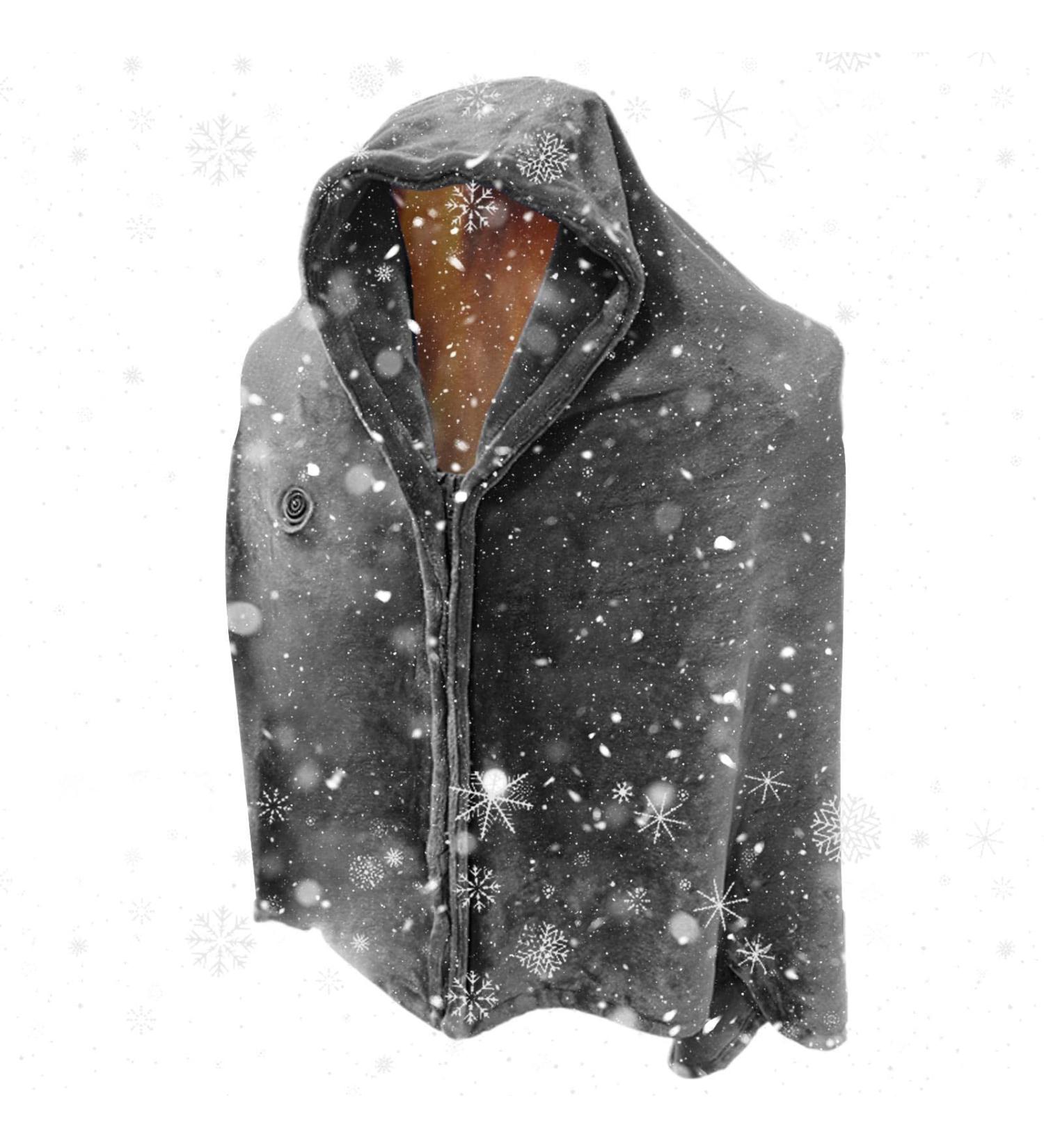 Yajexun USB Heated Hoodie Ceiling Scarf - Fast Warming Electric Overfent with 3 Levels Soft Flannel Intelligent Control for Shoulder & Back - Women's Gray - Buy Online on SooperMarket.com
