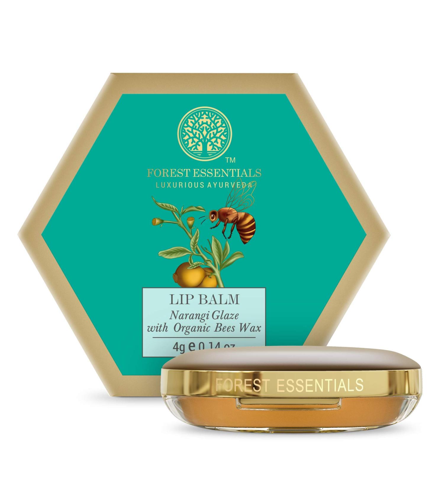 Buy Forest Essentials Luscious Lip Balm Narangi Glaze 4g - Hydrating Natural Lip Care for Soft Lips - Buy Online on SooperMarket.com