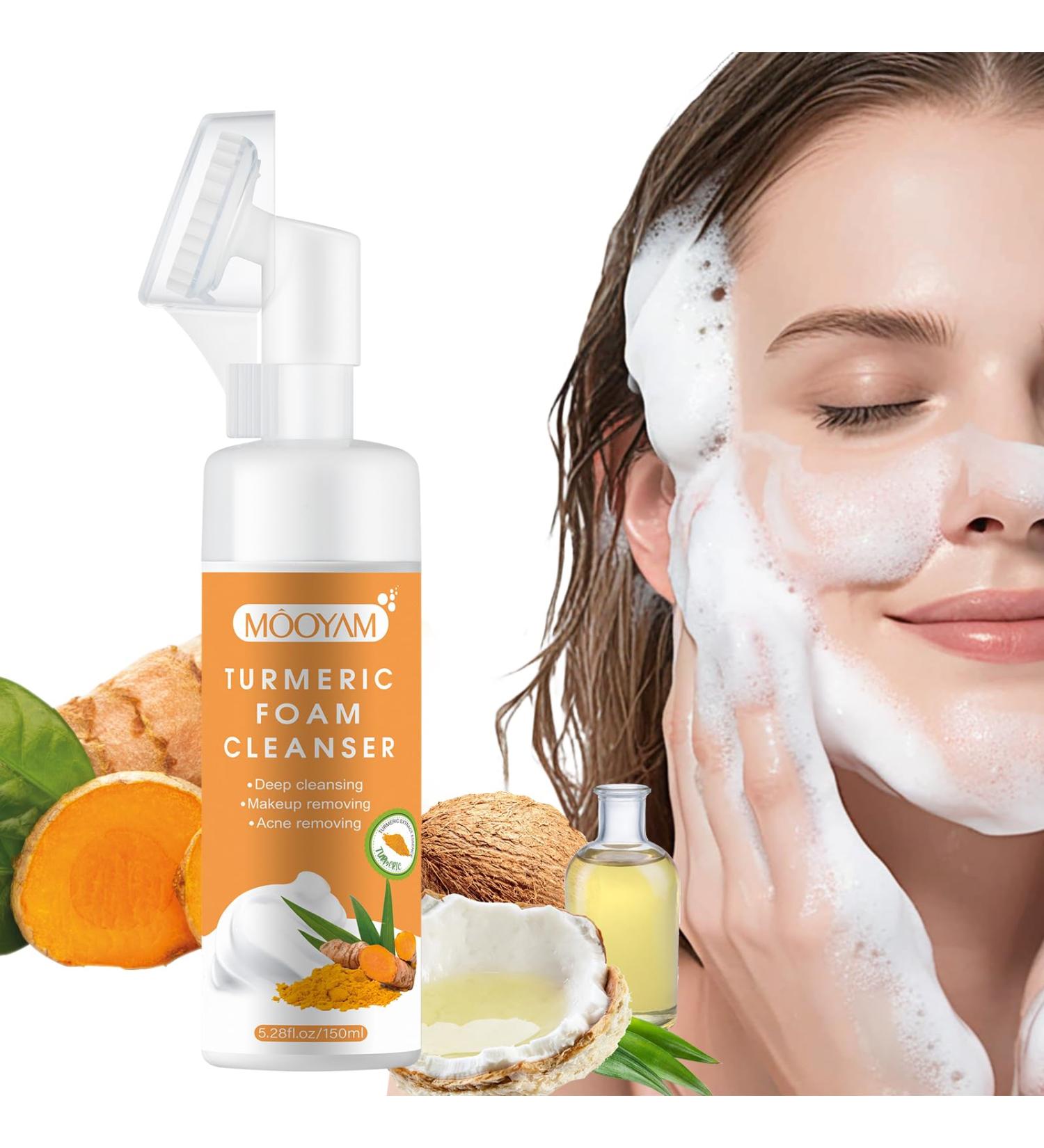 Shop Turmeric Face Wash - Acne Cleanser Kojic Acid Foaming Facial Cleanser for Women | 5.28 FLOZ - Buy Online on SooperMarket.com