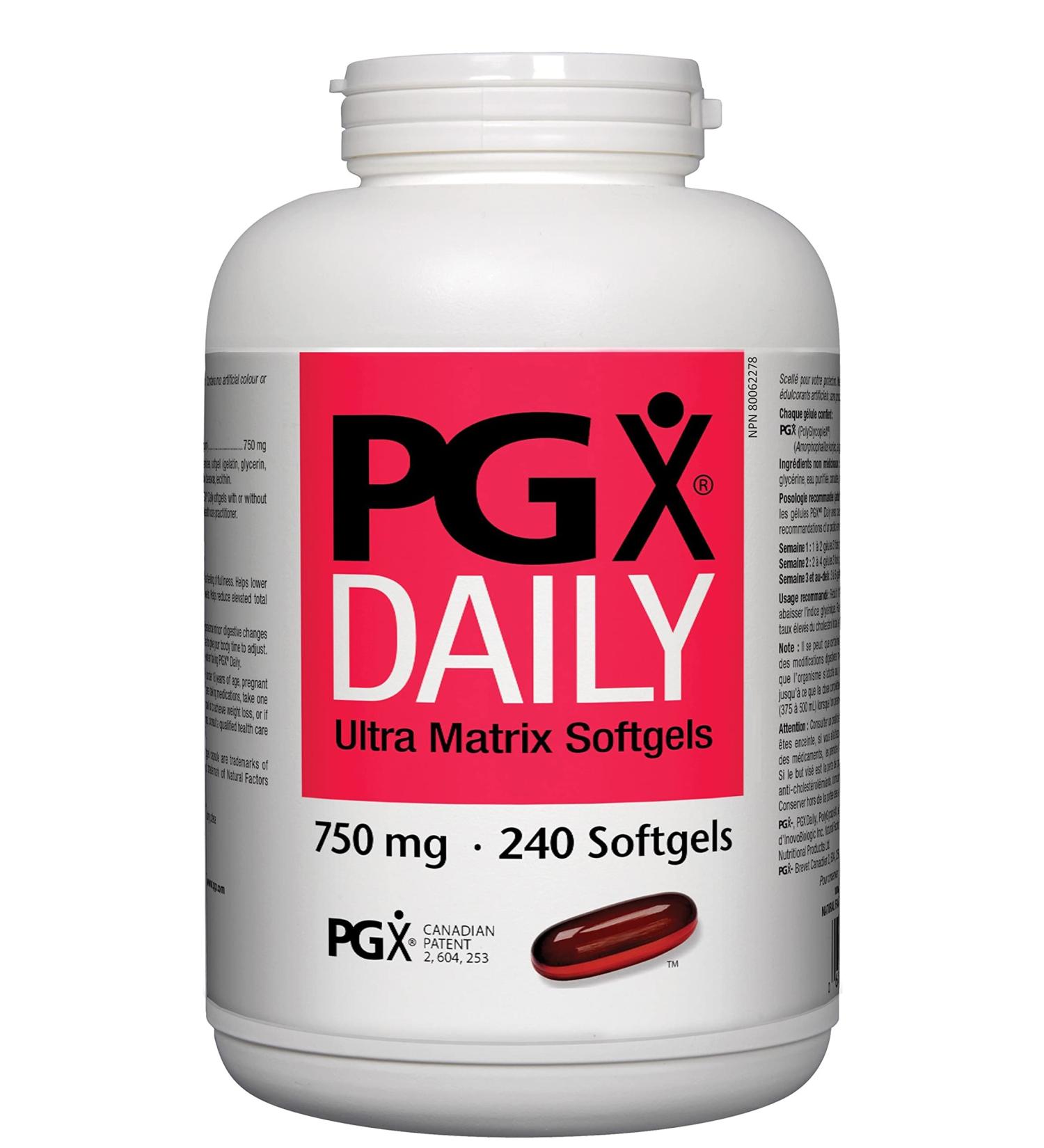 Buy PGX Daily Ultra Matrix Softgels 750 mg - 240 Count | Natural Factors for Weight Management - Buy Online on SooperMarket.com