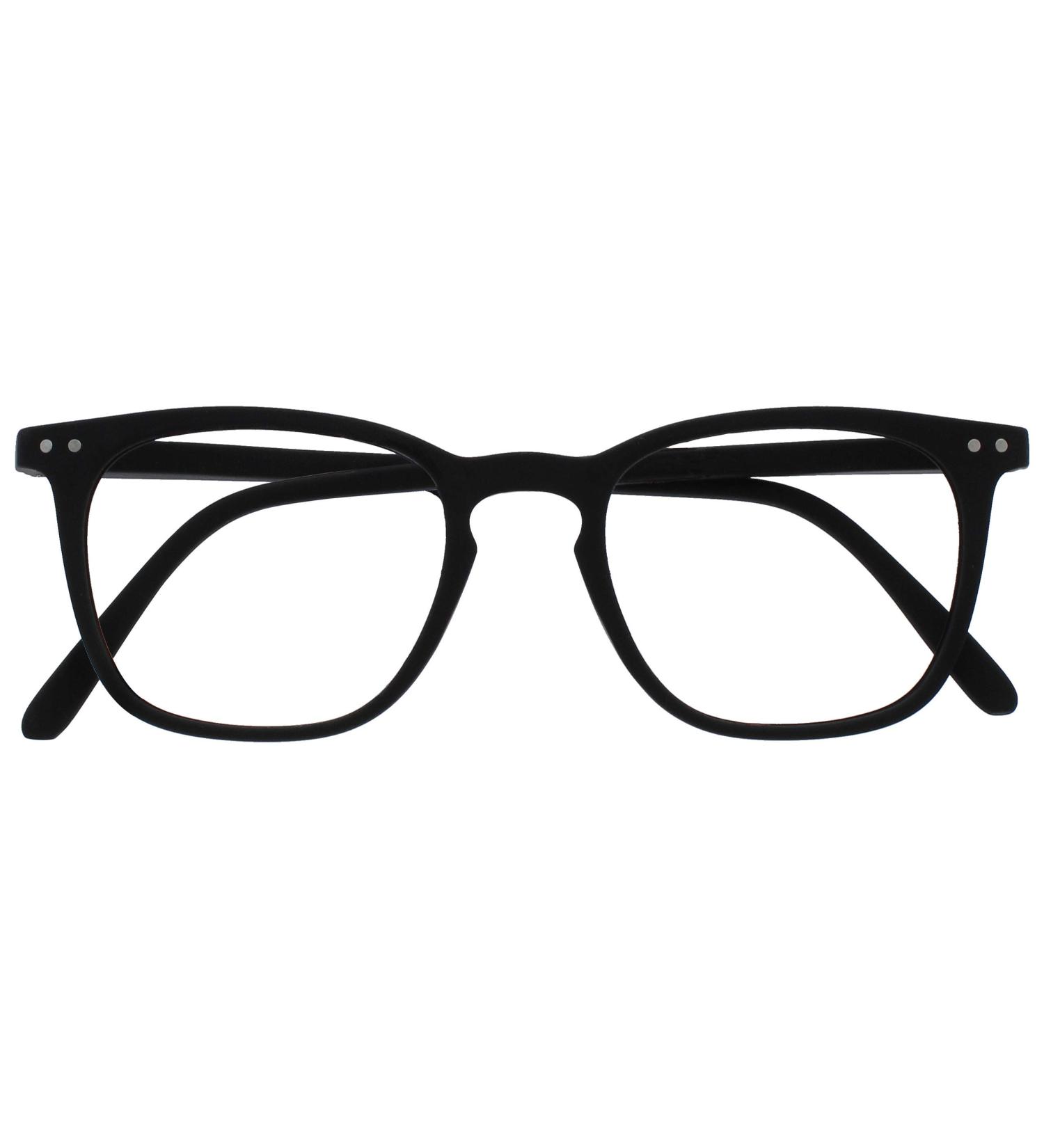 Opulize Bex Fern Glasses - Large Designer Frame Scratch-Resistant Black Men's Eyewear M64-1 -2.50 Diopters - Buy Online on SooperMarket.com