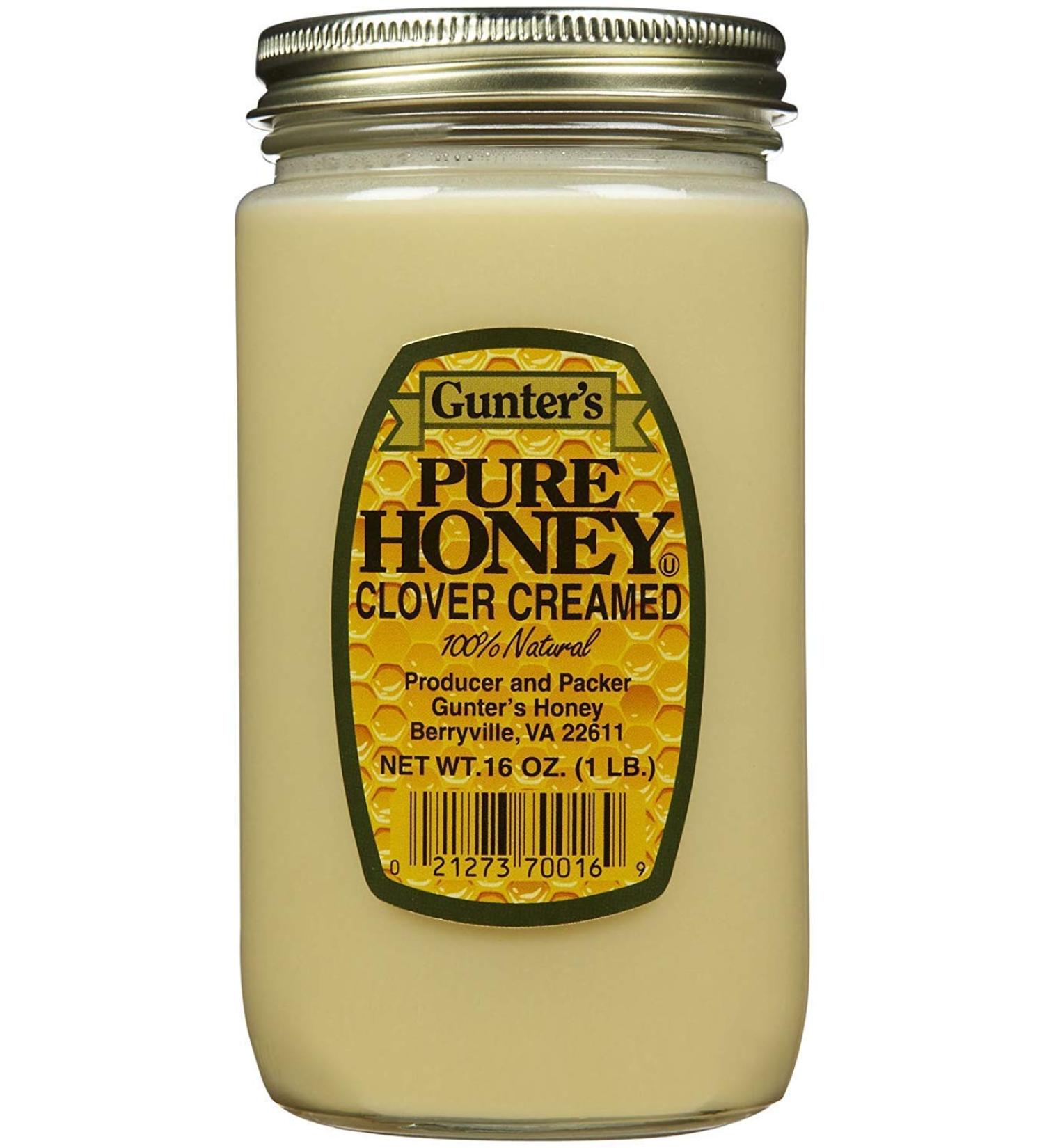 Gunter Cream Honey 16 oz - Premium 1 Pound Jar - Buy Online on SooperMarket.com