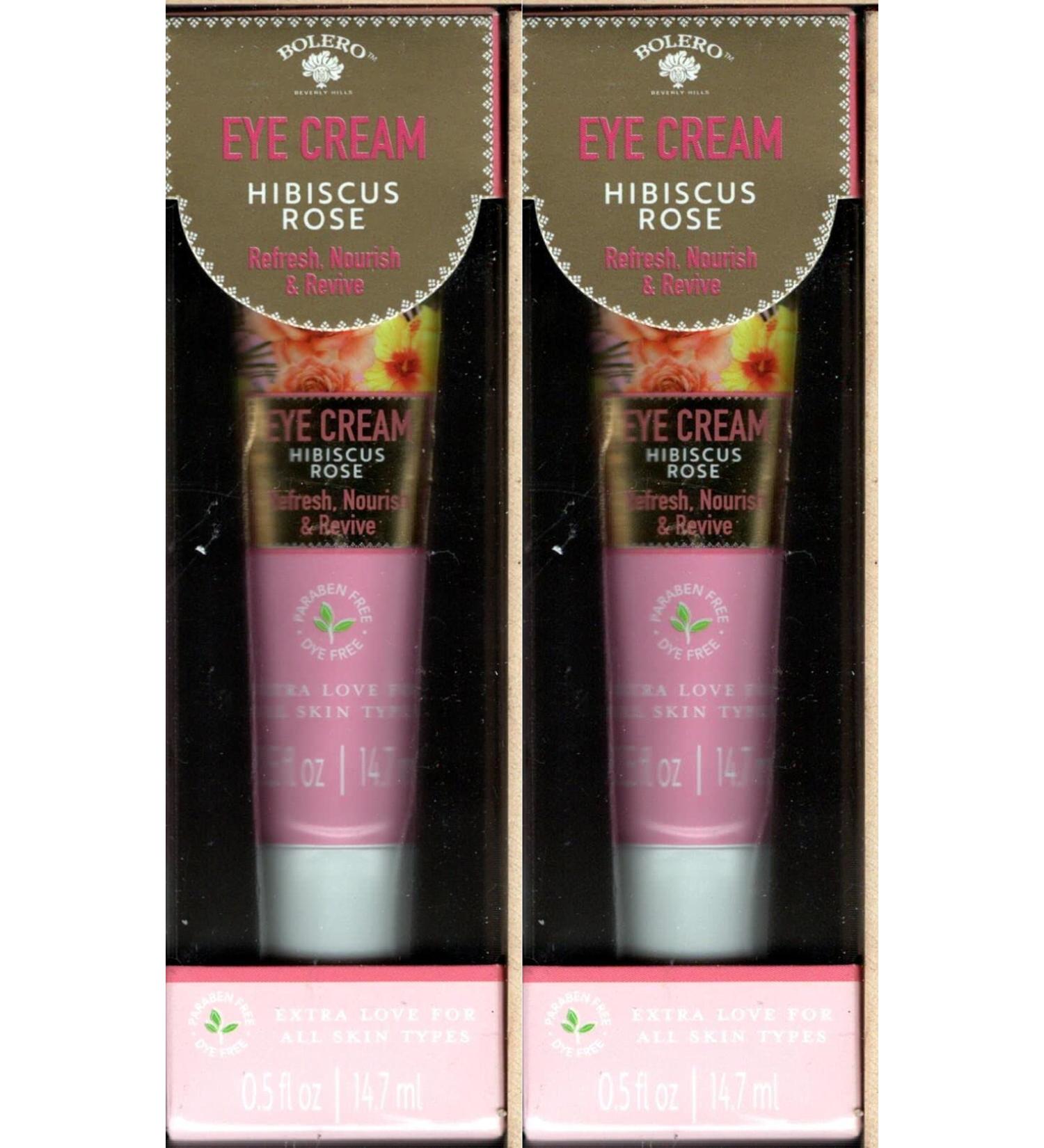 Bolero Beverly Hills Eye Cream Hibiscus Rose Refresh  Nourish & Revive 0.5fl oz (14.7.8ml) (Set of 2)