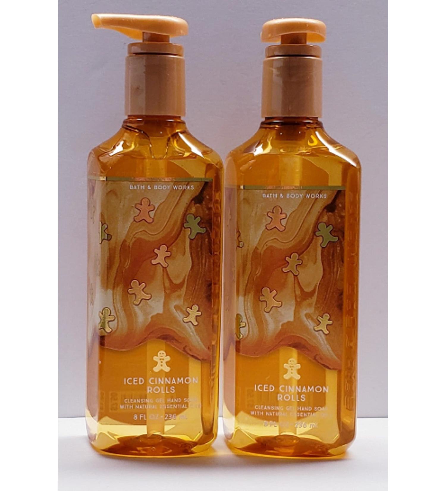 Bath & Body Works Deep Cleansing Gel Hand Soap 2 Pack 8 oz. (Iced Cinnamon Rolls) 16.0 Fl Oz Iced Cinnamon Rolls 8 Fl Oz (Pack of 2)