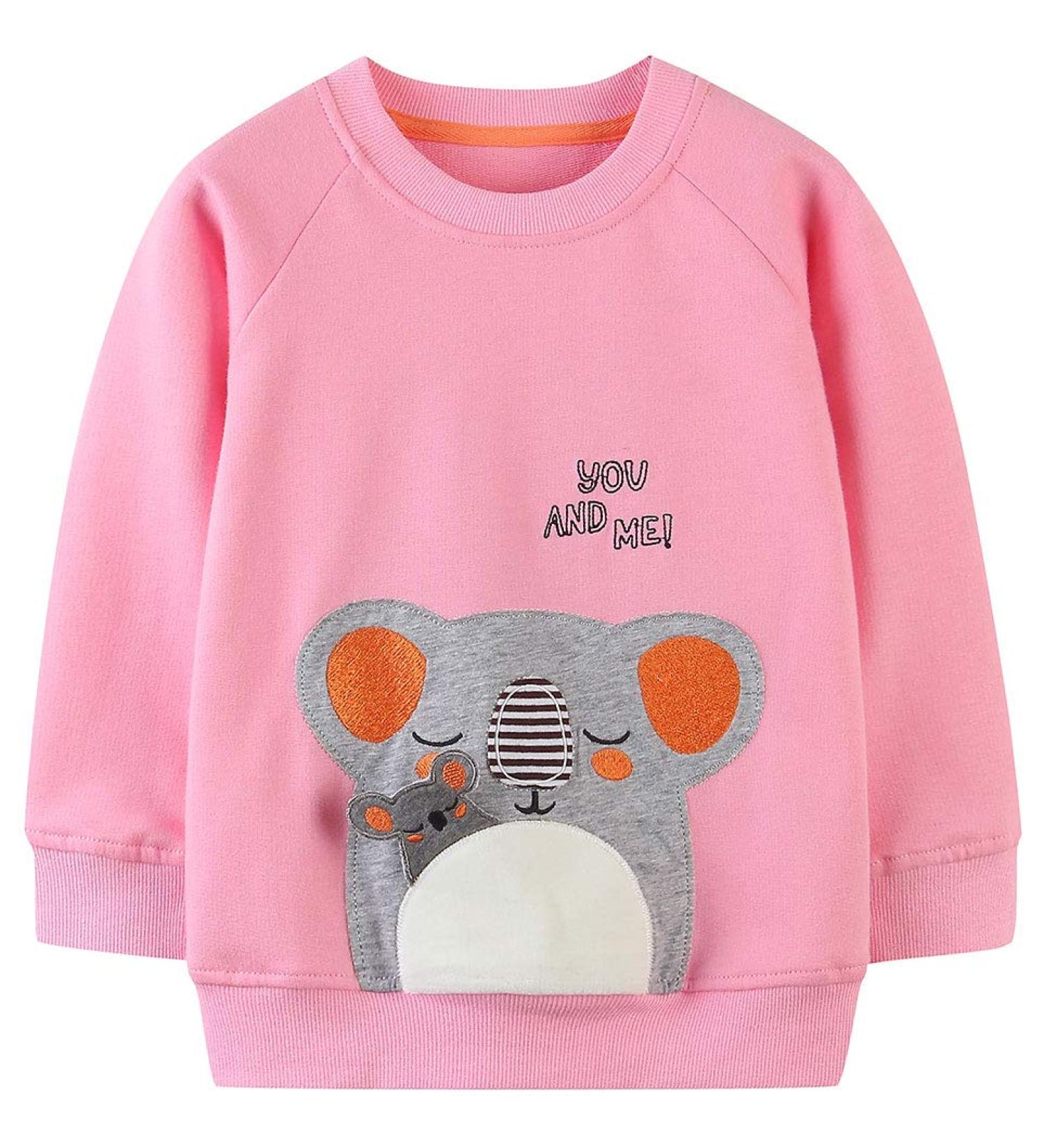 Girls Cotton Sweatshirt | Long Sleeve Pullover | Toddler Clothes | Age 2-3 Years | Koala Design - Buy Online on SooperMarket.com
