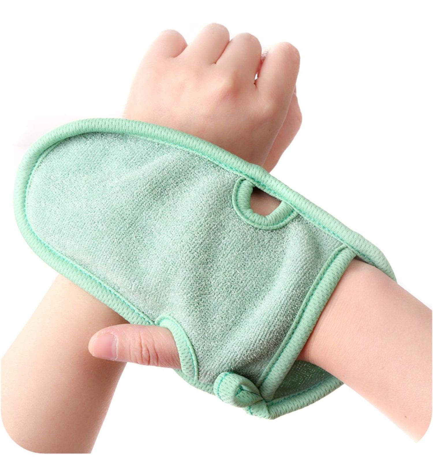3 Pcs Exfoliating Gloves Set for Shower or Bath | Scrub Mittens in 3 Colours - Buy Online on SooperMarket.com
