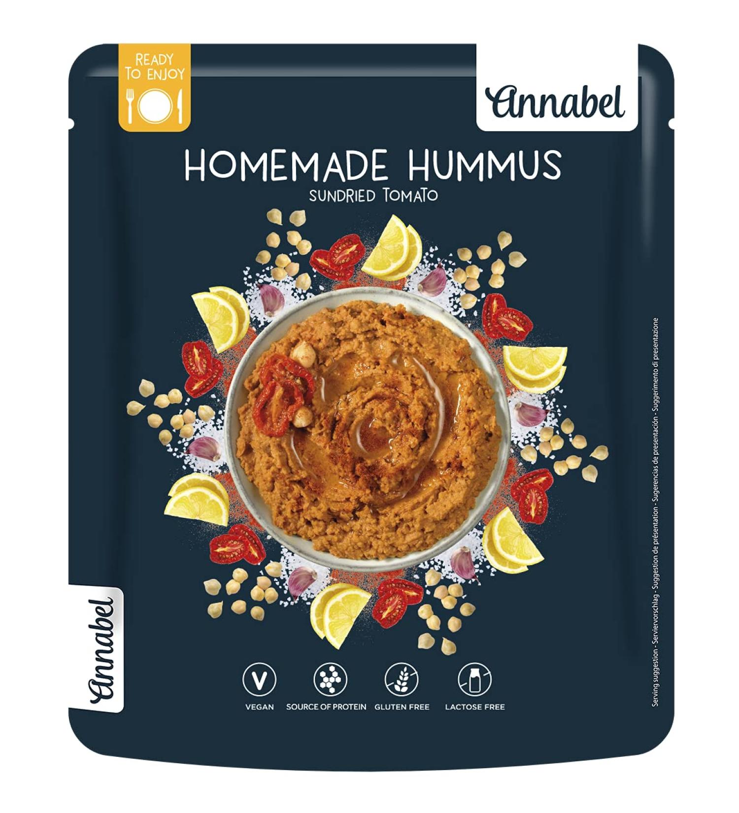 Buy Annabel Home-Made Sundried Tomato Hummus 250g (7-Pack) - Delicious International Shipping - Buy Online on SooperMarket.com