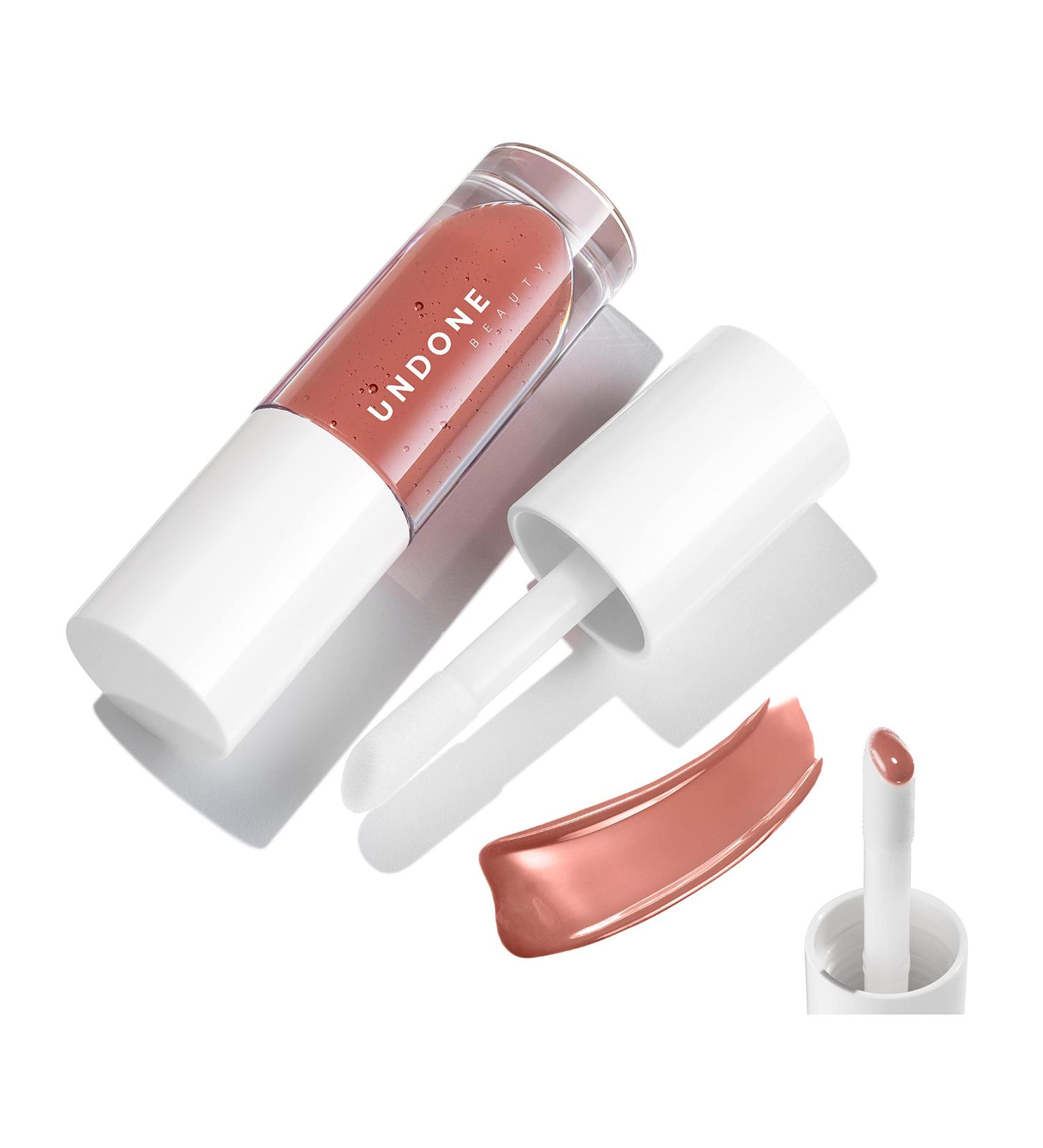 UNDONE BEAUTY Poppa Gloss Moisturizing Tinted Lip Gloss-Balm Hybrid with Long Wear Formula - Cloudberry Seed Oil for Lip Nourishment - Touch of Mahogany - Buy Online on SooperMarket.com