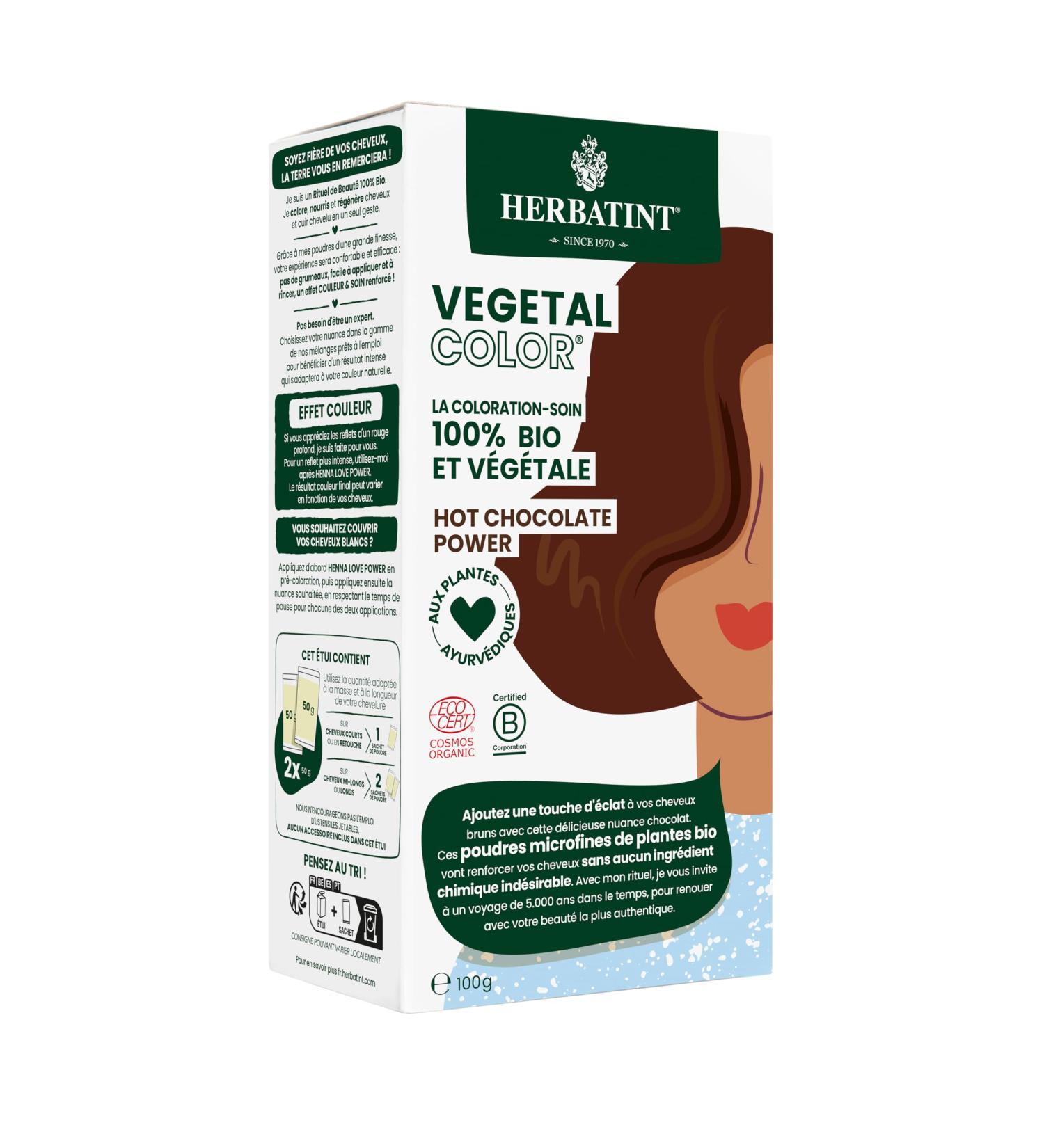 Herbatint Vegetal Color Bio 100g - Hot Chocolate Power - Buy Online on SooperMarket.com