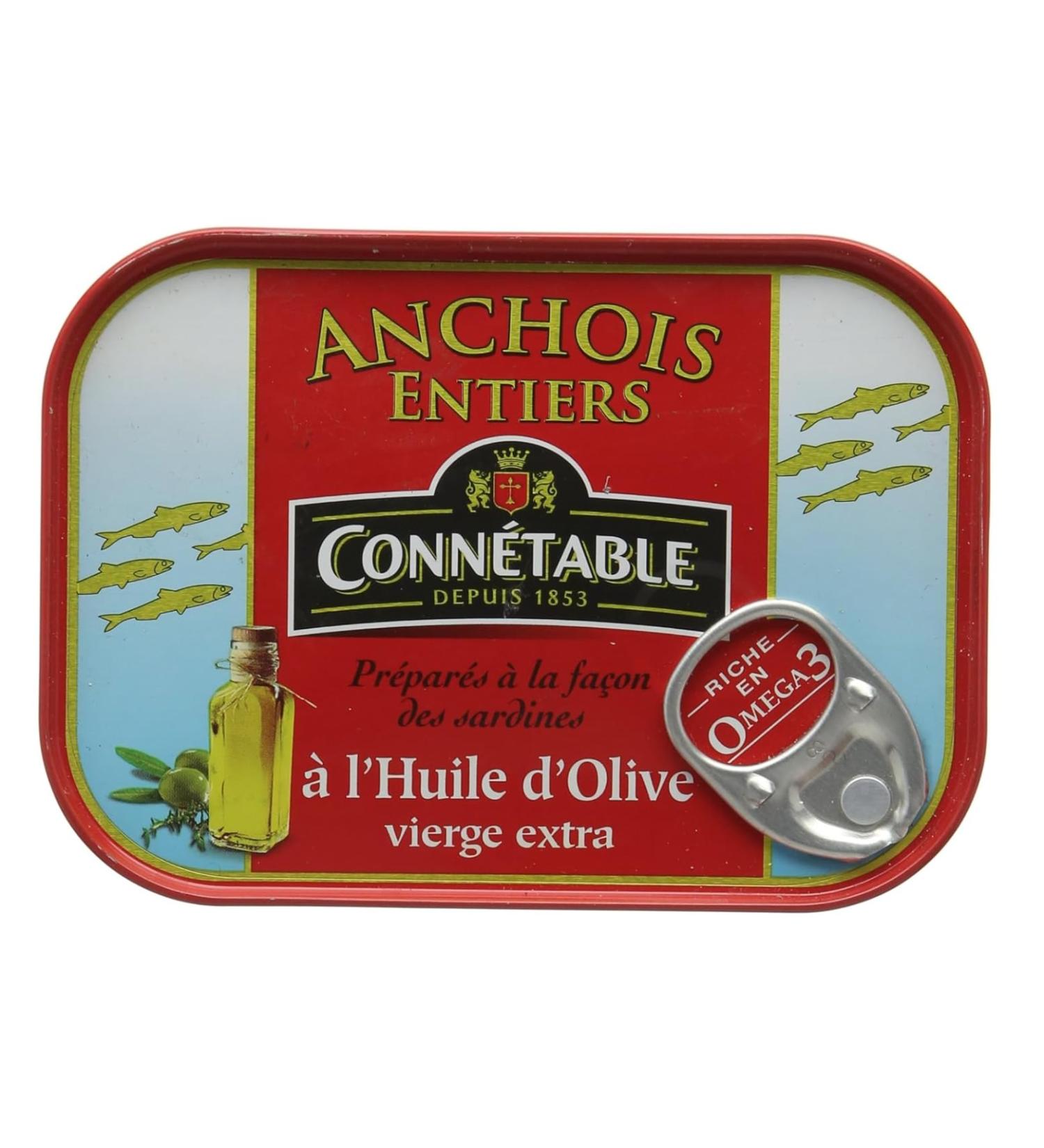 Connetable Anchovies in olive oil 100g - Pack of 3 - Buy Online on SooperMarket.com