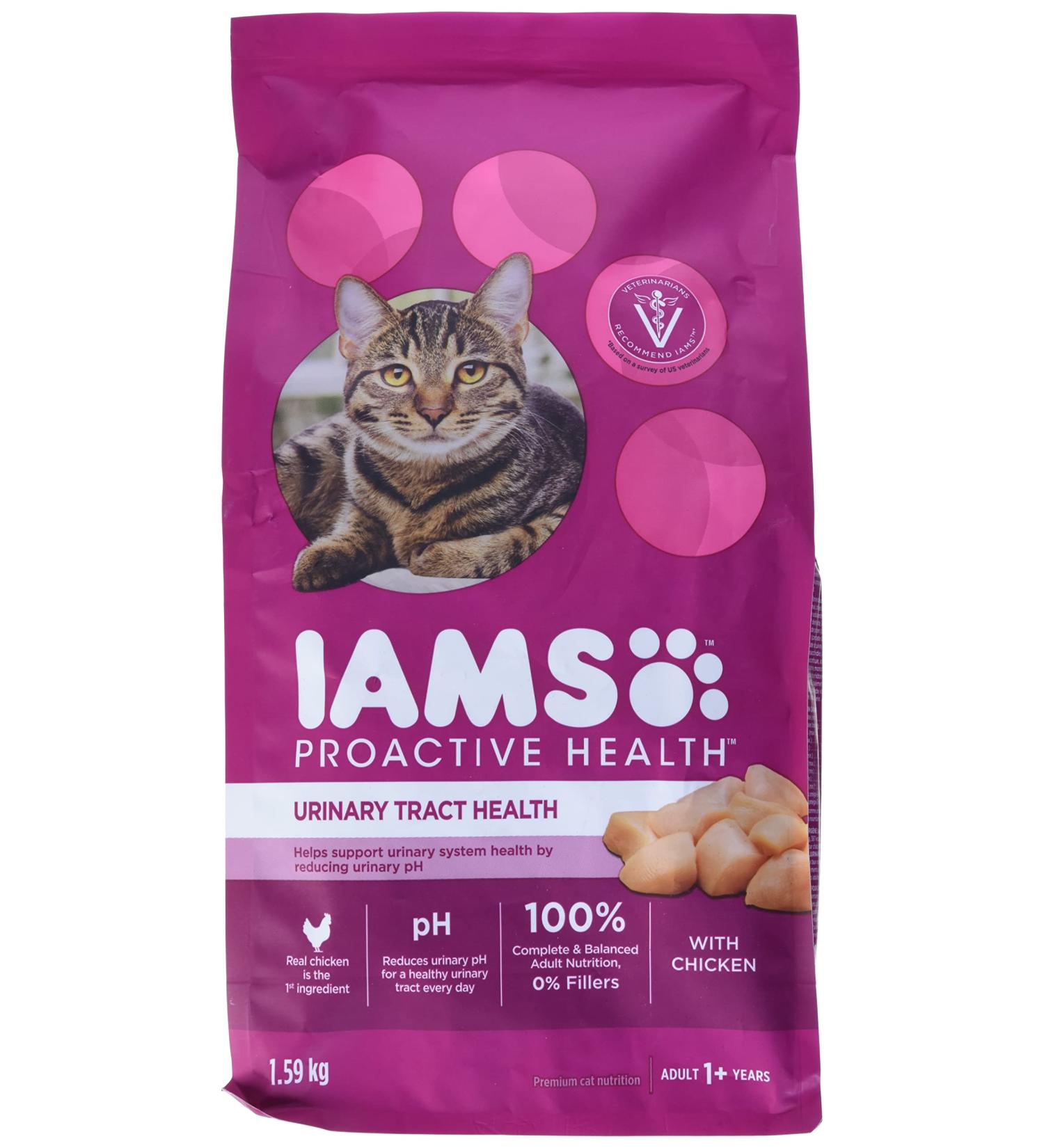 IAMS Proactive Health Dry Cat Food Adult - Urinary Tract Health - Chicken 1.59kg Bag Chicken 1.59 kg (Pack of 1) Urinary Tract - Buy Online on SooperMarket.com