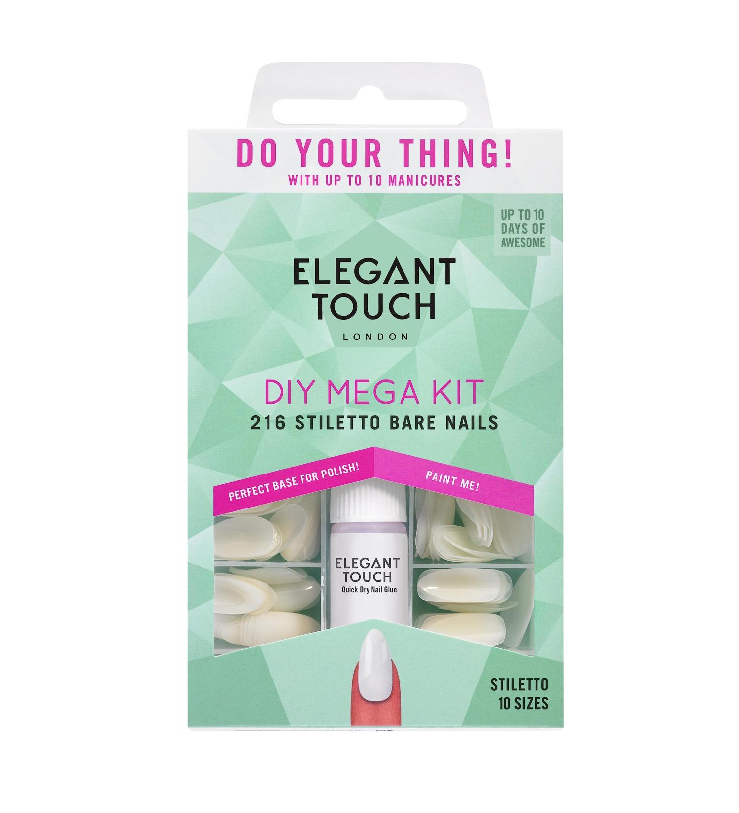 Elegant Touch Bare Nails Mega Kit Stiletto 1 count (Pack of 1) - Buy Online on SooperMarket.com