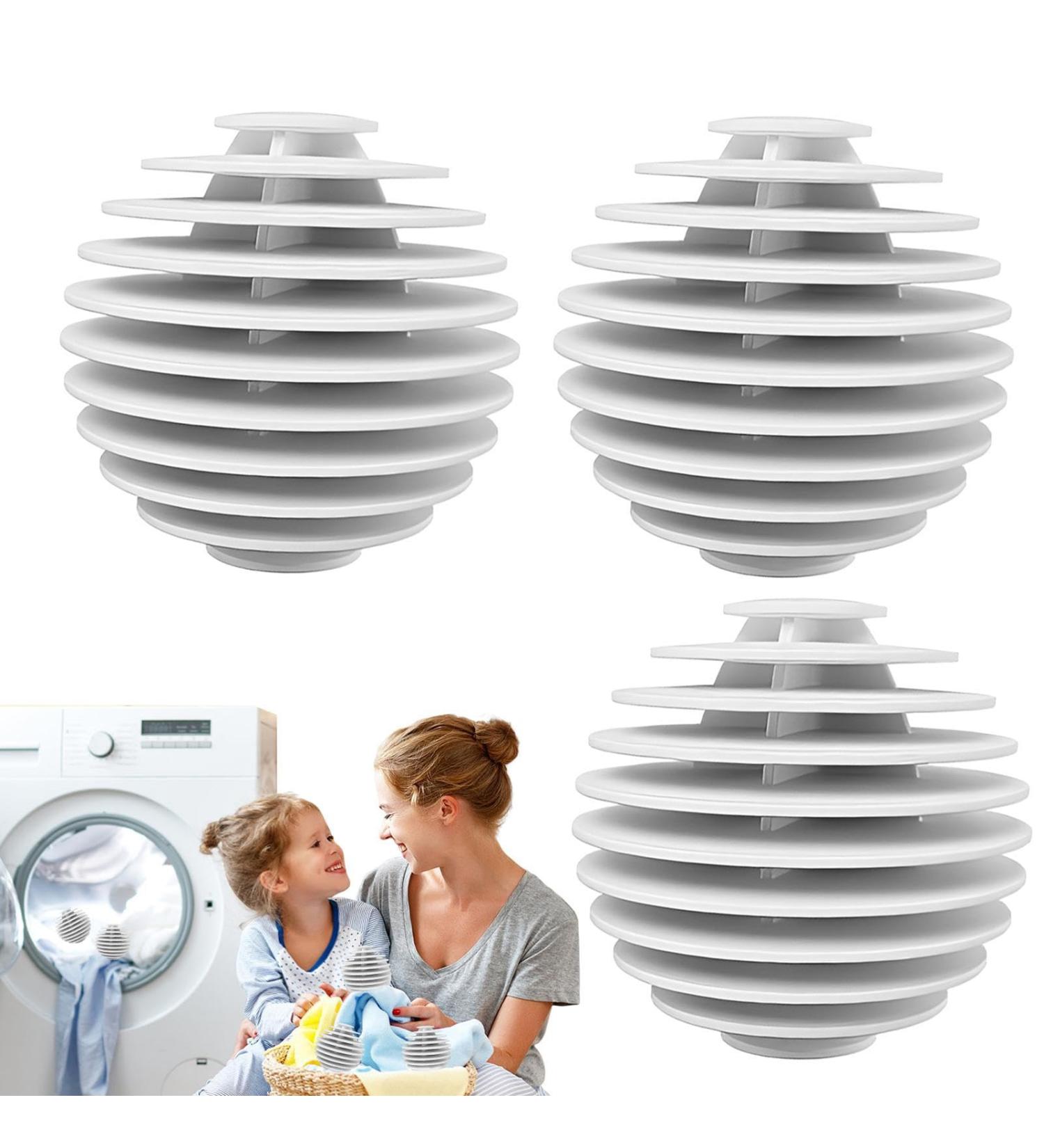 Laundry Balls For Dryer - Hair Remover For Laundry - Spherical Vane Eco-friendly Hair Catcher Balls Anti-tangling Reusable Washing Ball For Enhancing Your Machine Cleaning Power White - Buy Online on SooperMarket.com