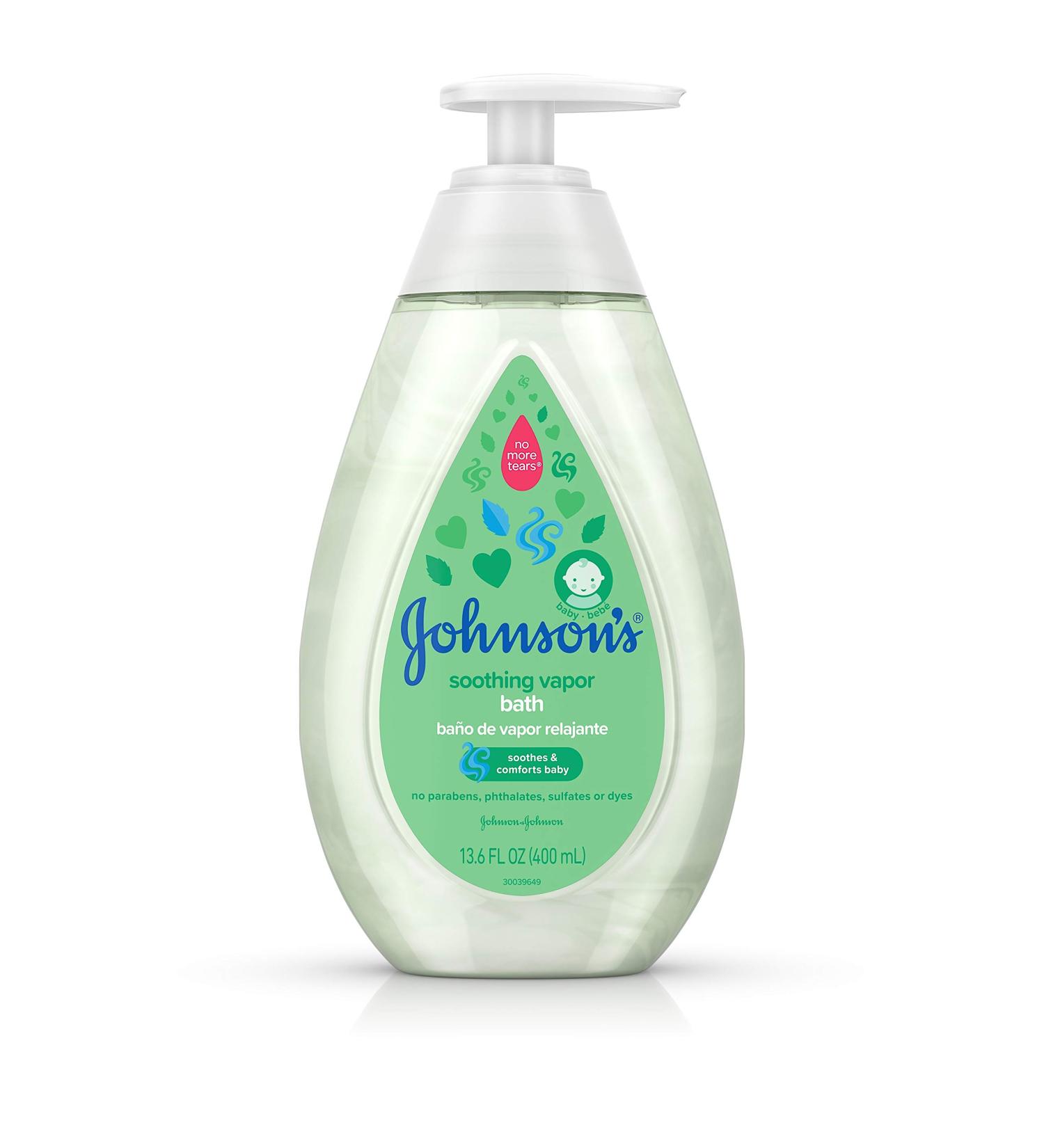Johnson's Baby Soothing Vapor Bath 13.6oz (400ml) - Gentle Relief for Congestion - Buy Online on SooperMarket.com