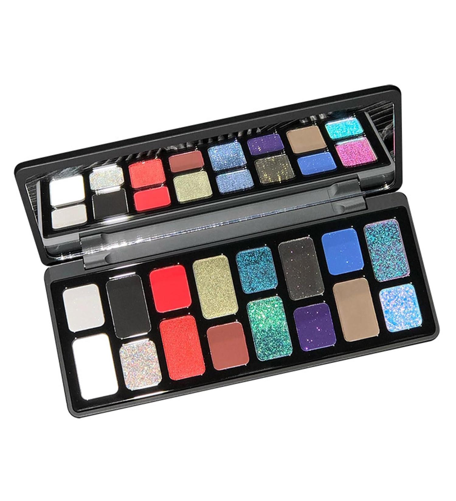 Smokey Eyeshadow Palette - 16 Cool Toned Shimmer & Matte Shades | Long Lasting Waterproof Blendable | Perfect for Bold Looks - Buy Online on SooperMarket.com