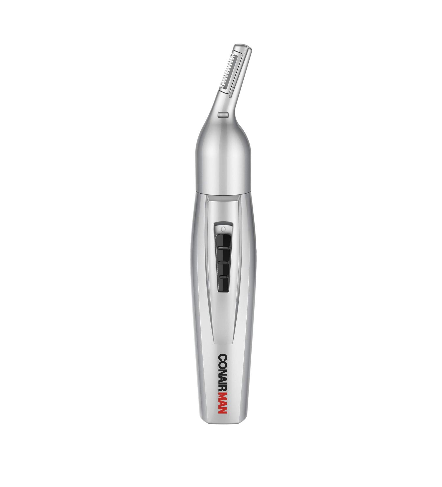 ConairMAN All-in-One Personal Trimmer for Men | Neckline & Eyebrow Hair Trimmer | 3-Piece Grooming Kit - Battery-Powered Silver/Black - Buy Online on SooperMarket.com