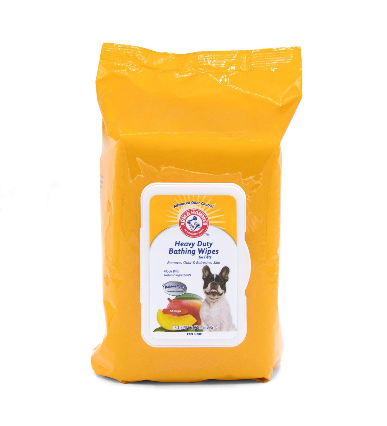 Arm & Hammer Heavy Duty Dog Wipes - 100 Count - Pet Bath, Grooming, Travel, Puppy & Dog Grooming Wipes - Buy Online on SooperMarket.com