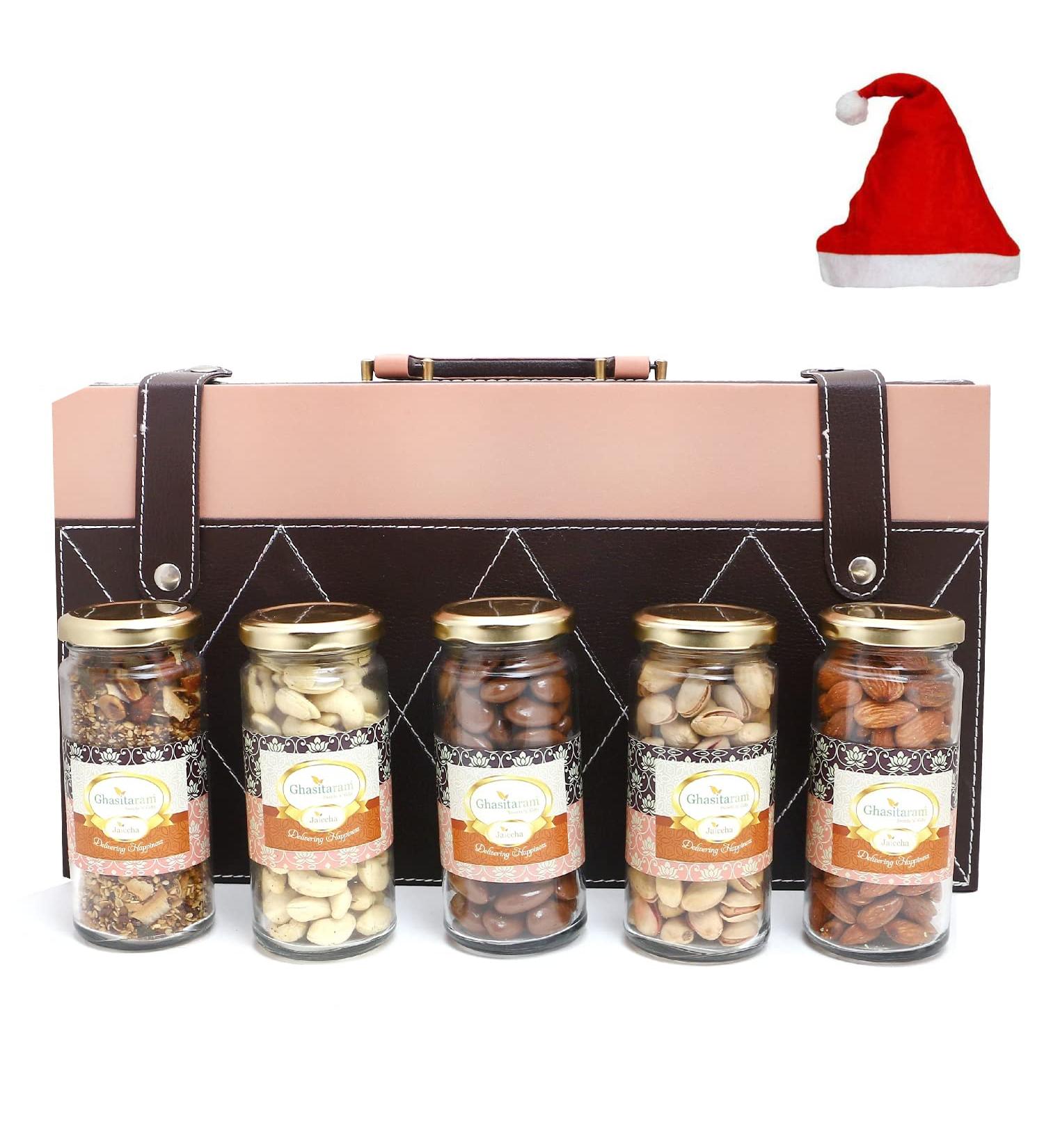 Jaiccha Ghasitaram Christmas Gifts Signature Wooden Box Wooden with 5 Assortments Variation Box wooden with 5 Assortments Variation Cap - Buy Online on SooperMarket.com
