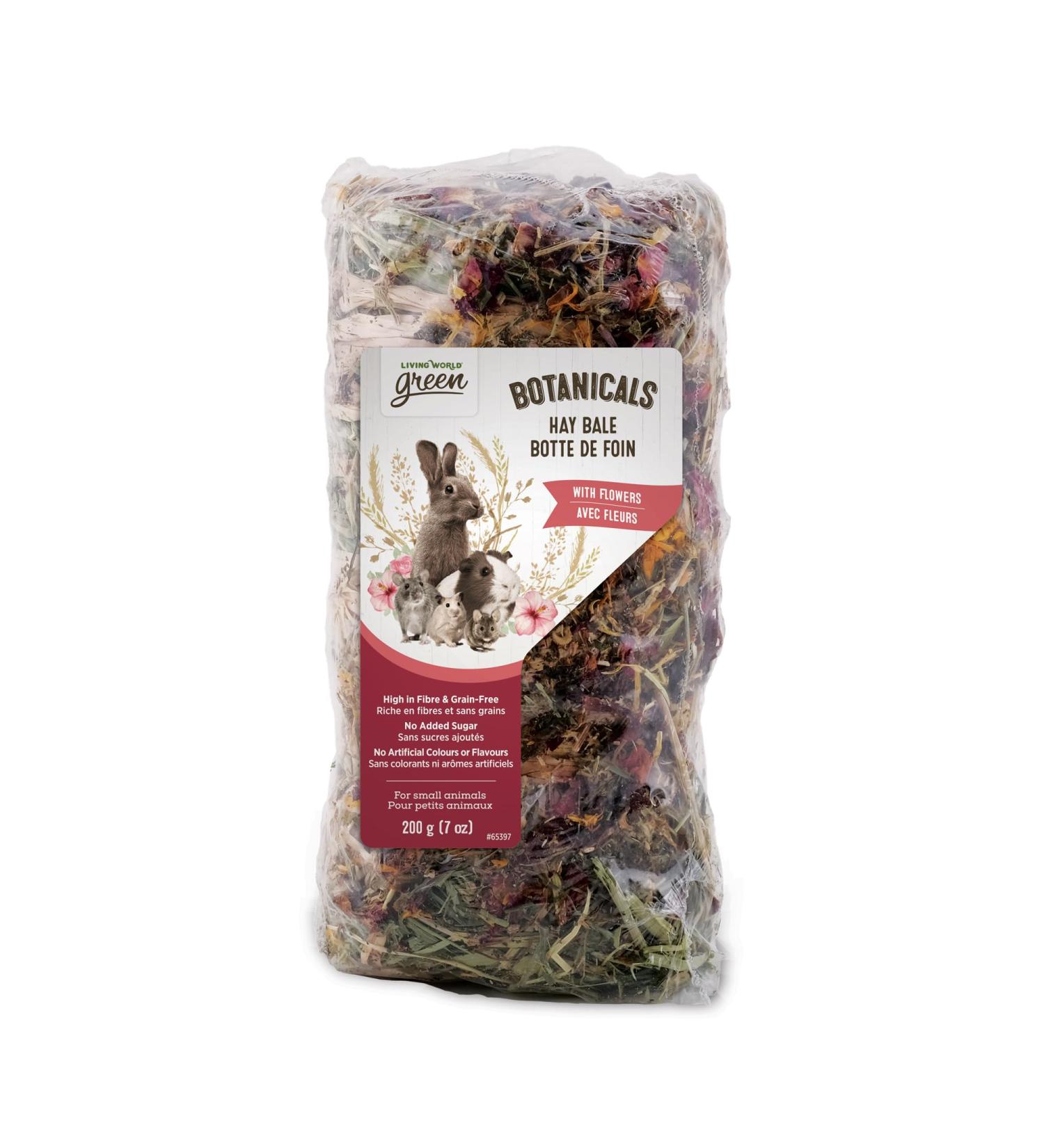 Living World Green Botanicals Hay Bale with Flowers 200 g (7 oz) - Buy Online on SooperMarket.com