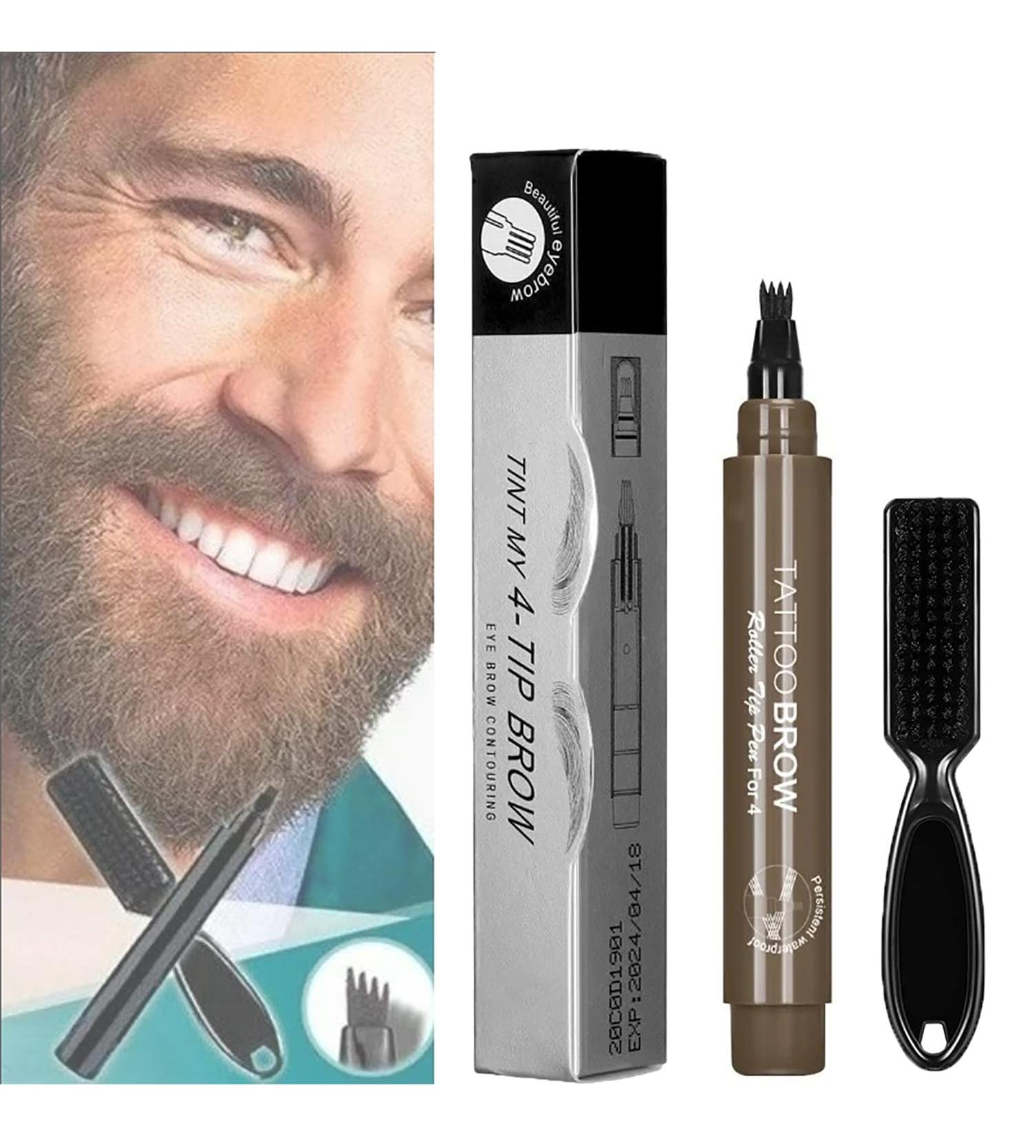 Elmys Beard Filling Pen Kit | Waterproof & Long Lasting Beard Pencil Filler for Men | Shape & Define Natural Beard (Light Brown & Black) - Buy Online on SooperMarket.com