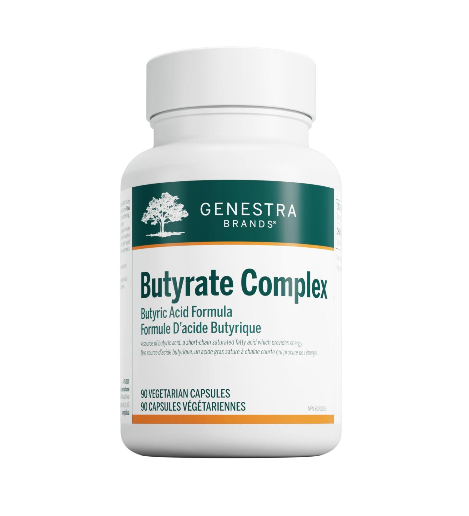 Genestra Brands Butyrate Complex - Butyrate Calcium & Magnesium - Butyric Acid Capsule - Gluten Free & Vegan - 90 Vegetable Capsules - Buy Online on SooperMarket.com