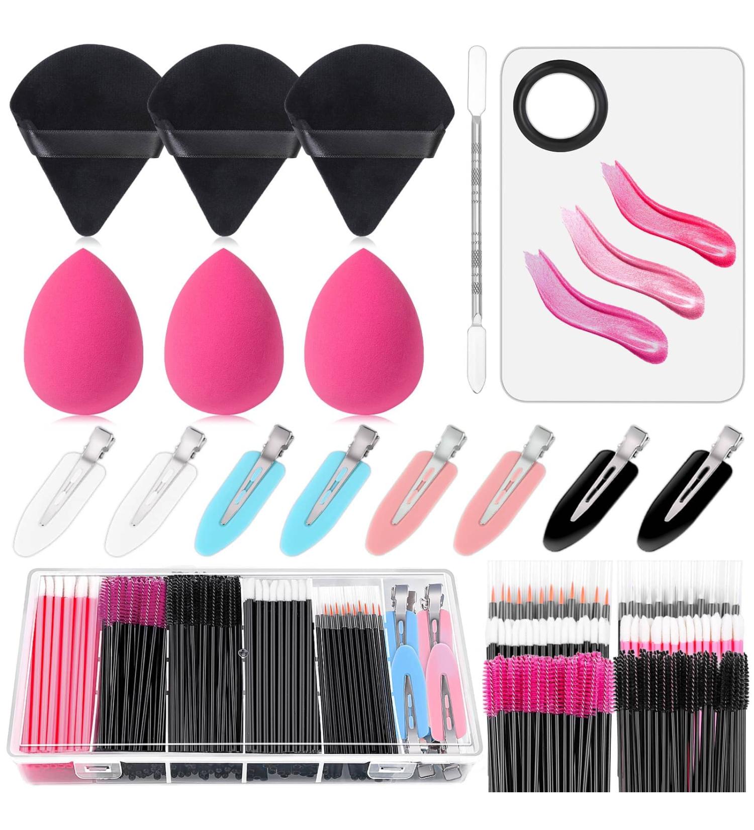 Disposable Makeup Applicators Kit with Mixing Palette and Storage Box - Makeup Artist Tools with Mascara Wands, Lip Brushes, and More - Buy Online on SooperMarket.com
