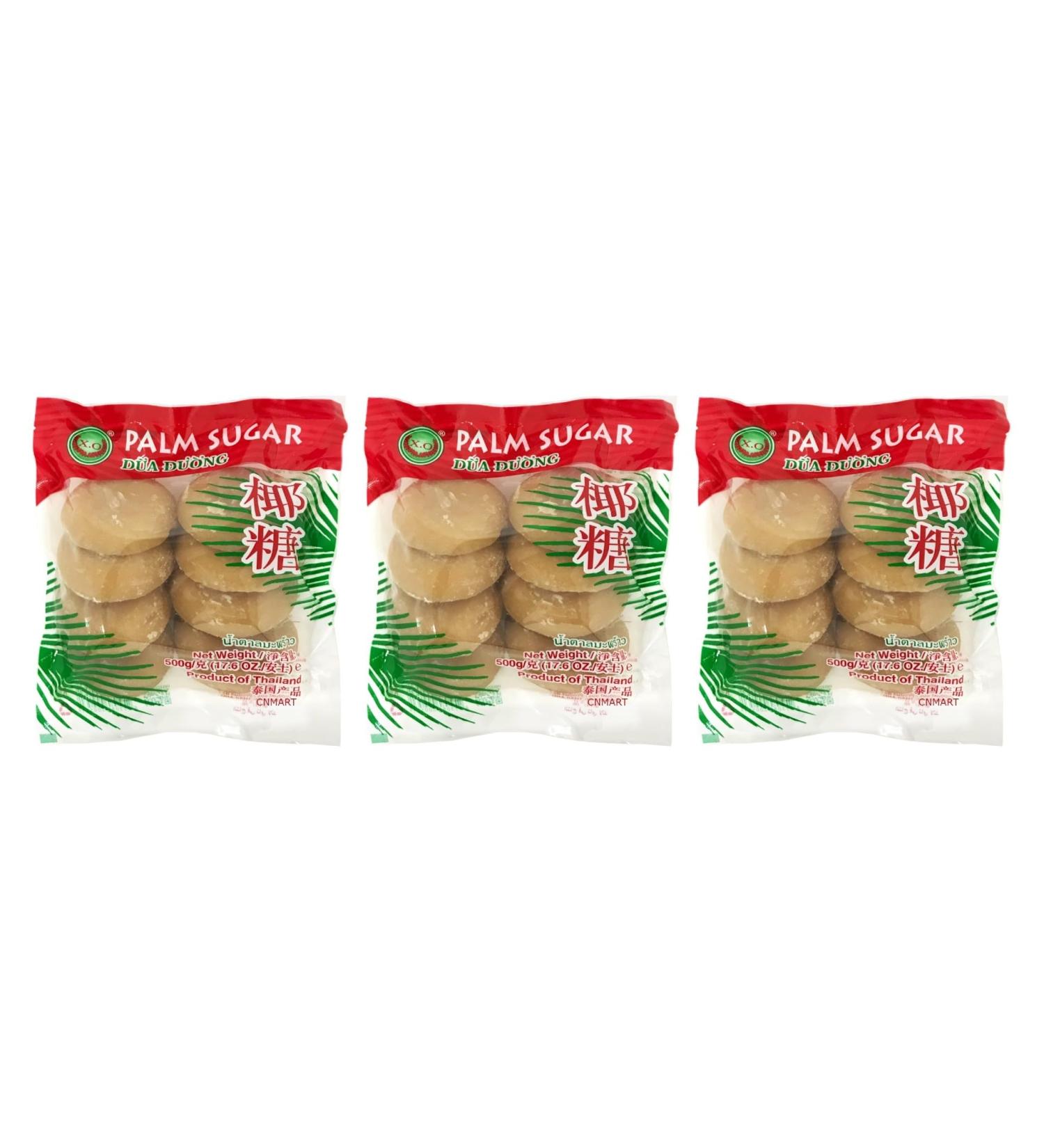 X.O Palm Sugar Blocks (Dua Duong) 500g Great for Asian and Global Cuisine (Pack of 3) by CNMART - Buy Online on SooperMarket.com