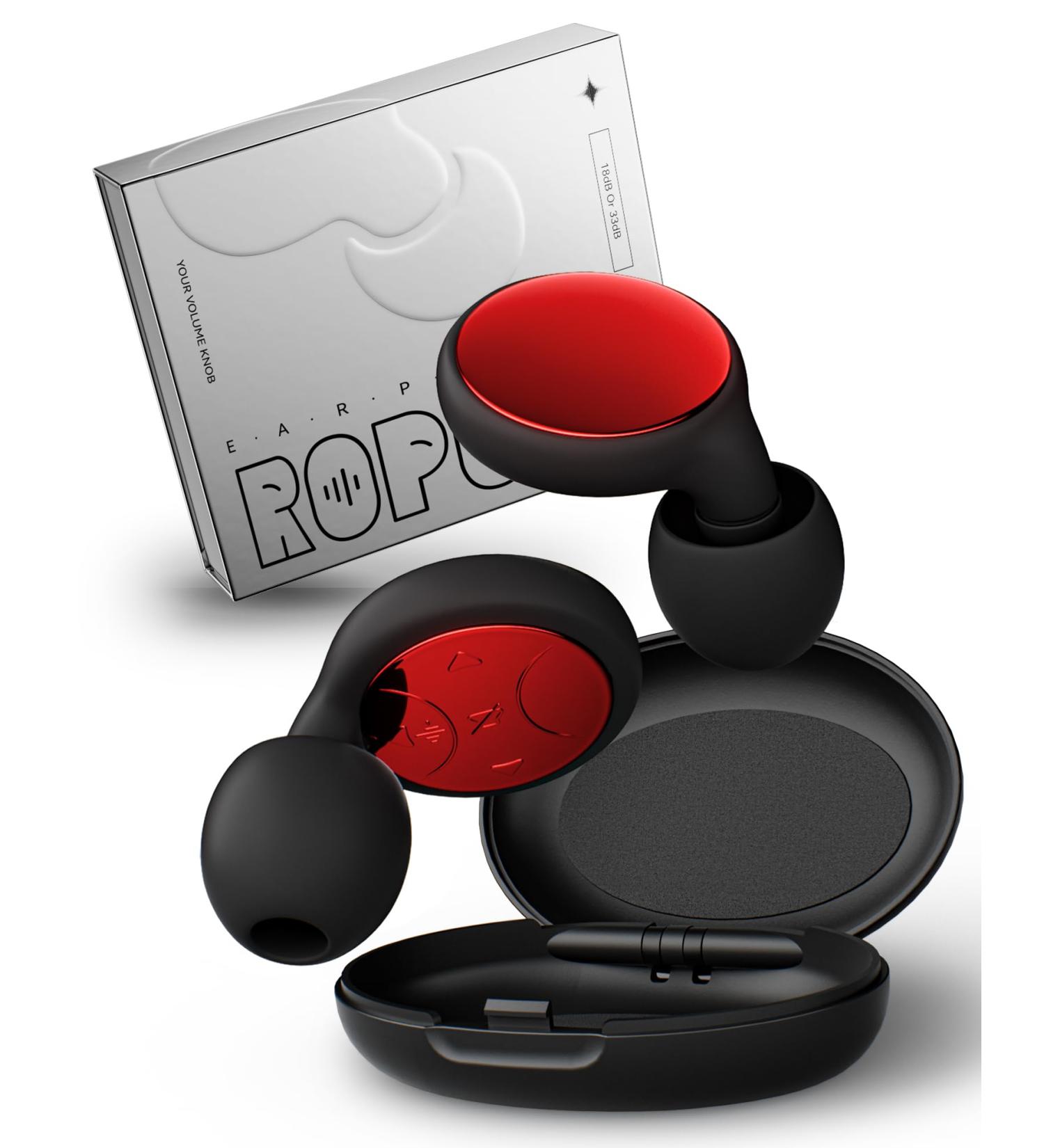Buy Concert Ear Plugs | 18/33dB High Fidelity Earplugs for Musicians Travel & Entertainment - 6 Pairs with Carry Case (Red - Buy Online on SooperMarket.com