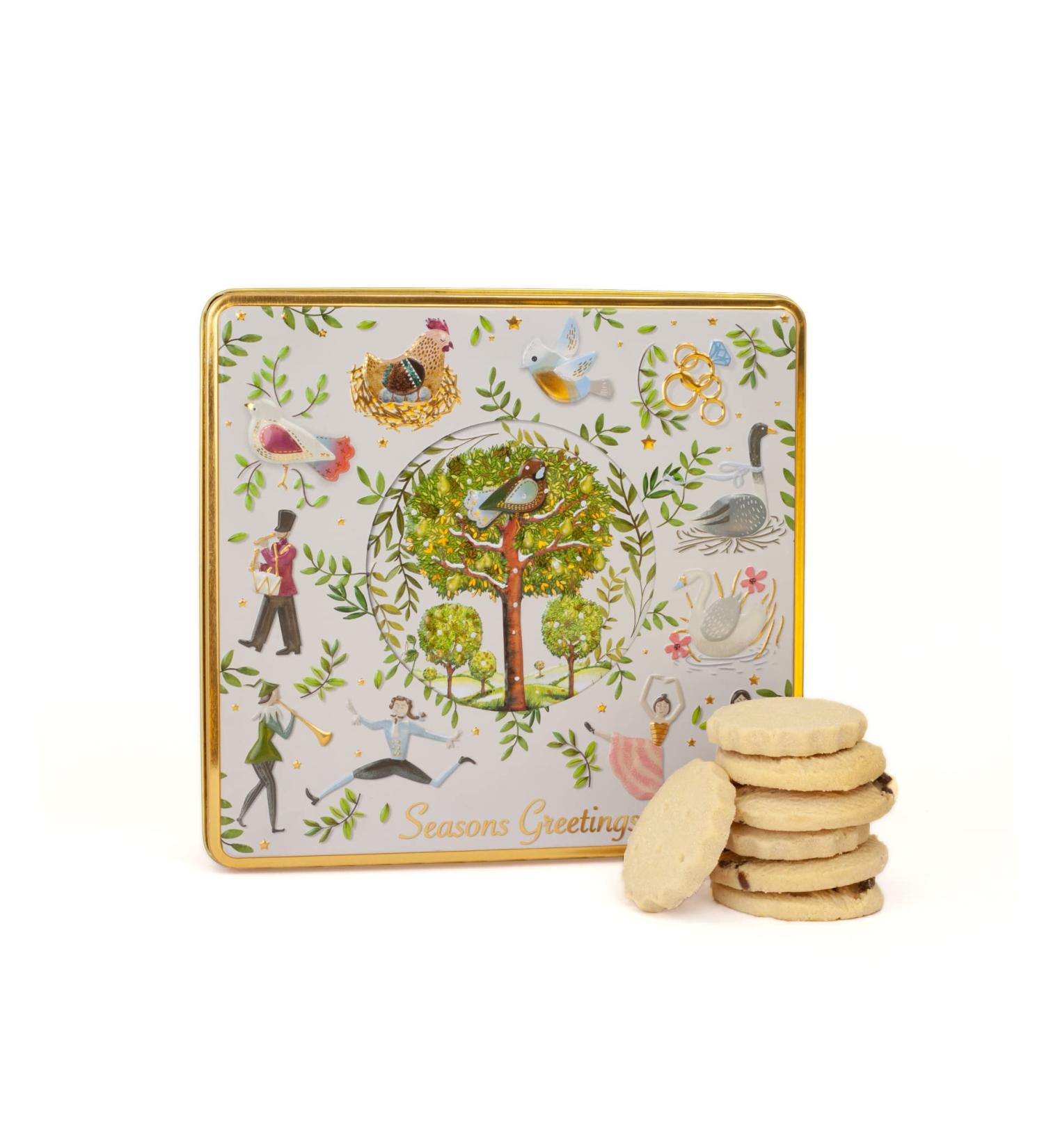 12 Days of Christmas Biscuits Tins Traditional Christmas Biscuit Tin of Shortbread Biscuits Scottish Shortbread Gift Set Biscuit Gift Box Christmas Tin of Biscuits Gift Sets for Women & Men - Buy Online on SooperMarket.com