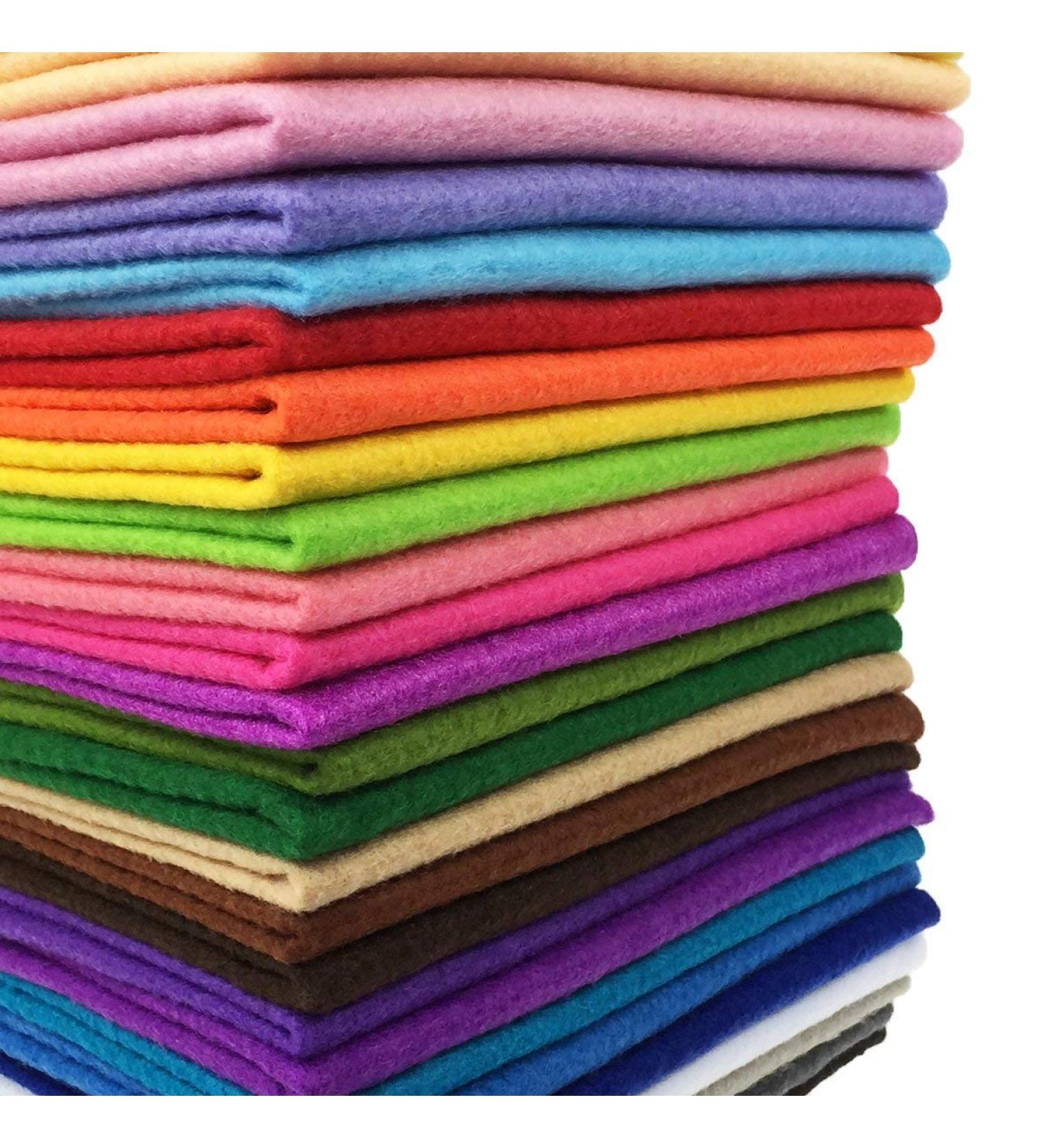 Misscrafts 28pcs Felt Fabric Sheets 12 x 8 - 1.4mm Thick Soft Nonwoven Fabric - DIY Craft Patchwork Sewing Assorted Colors - Thread Bag Included - Buy Online on SooperMarket.com