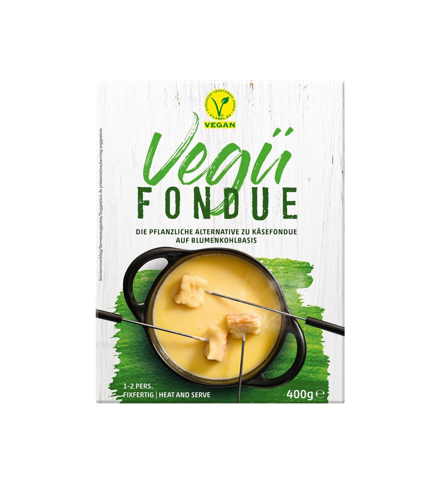 Veg Vegan Fondue Cheese - 5x400g | Swiss Plant-Based Fondue for Cauliflower & Spicy Veggies - Ultimate Fondue Experience - Buy Online on SooperMarket.com