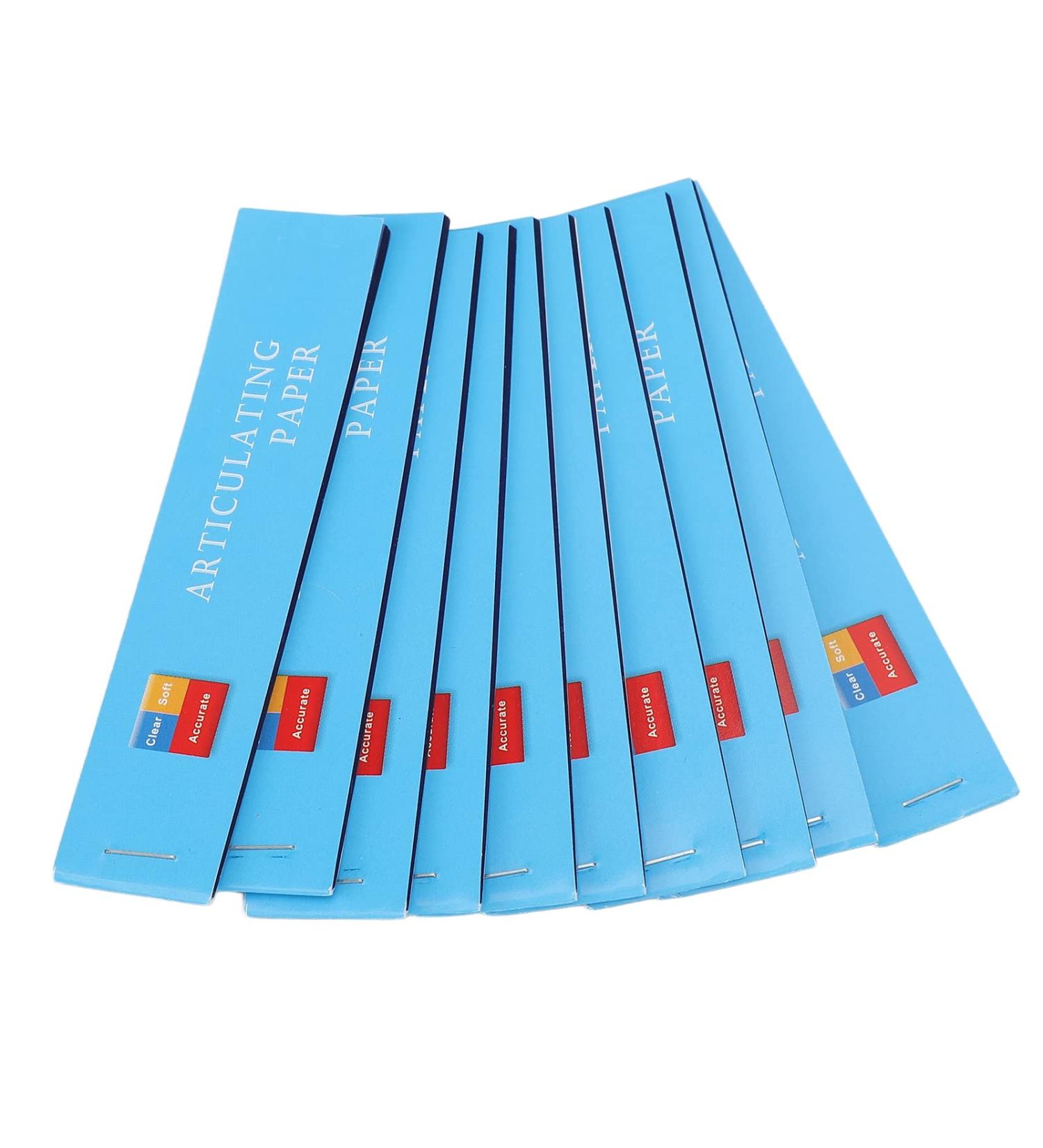 10 Blue Thin Dental Articulation Papers for Prosthesis Inspection - Easy to Use & Accurate Trace Recording - Buy Online on SooperMarket.com
