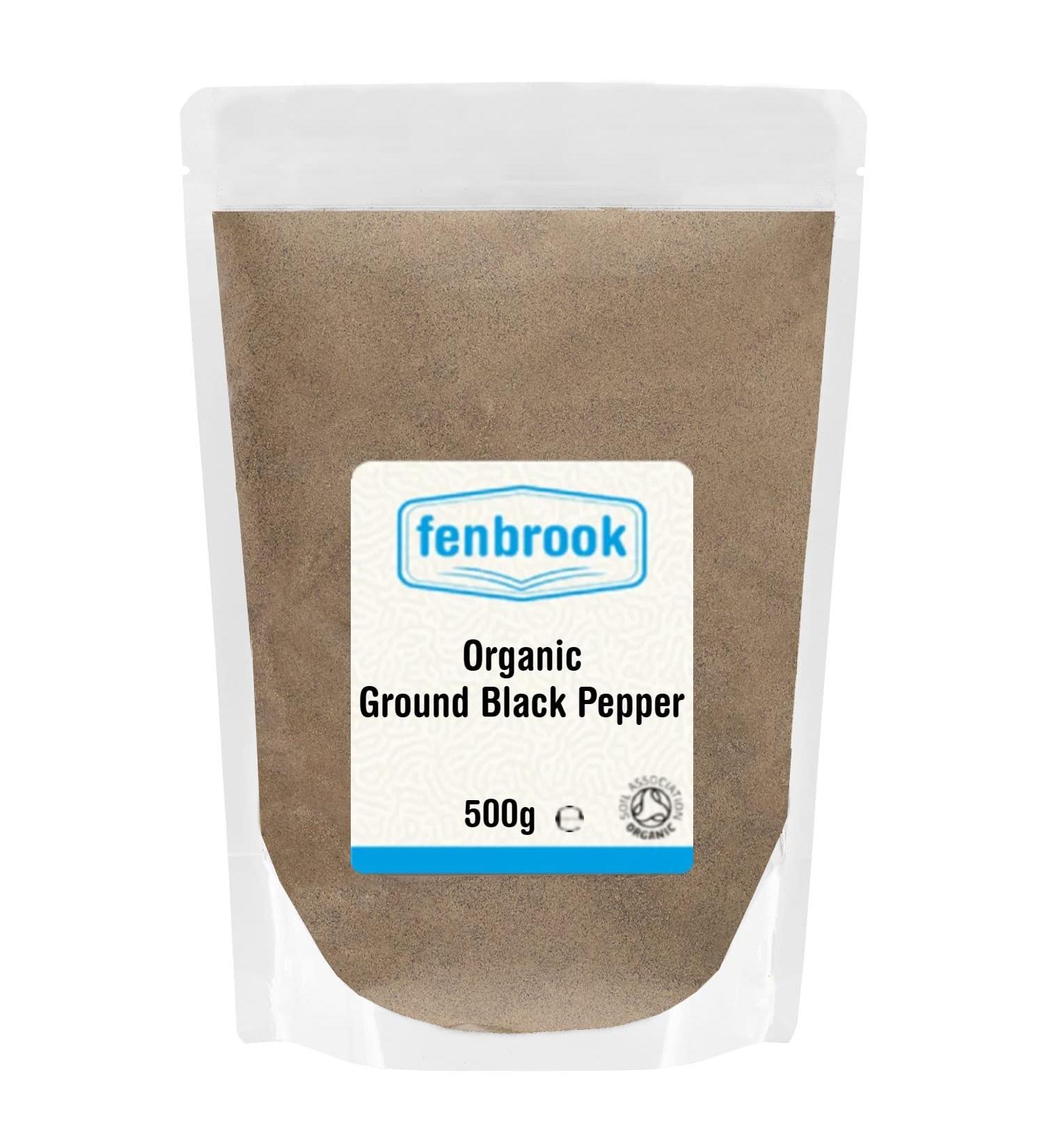 Organic Ground Black Pepper 500g | Certified Organic by Fenbrook Organic - Buy Online on SooperMarket.com