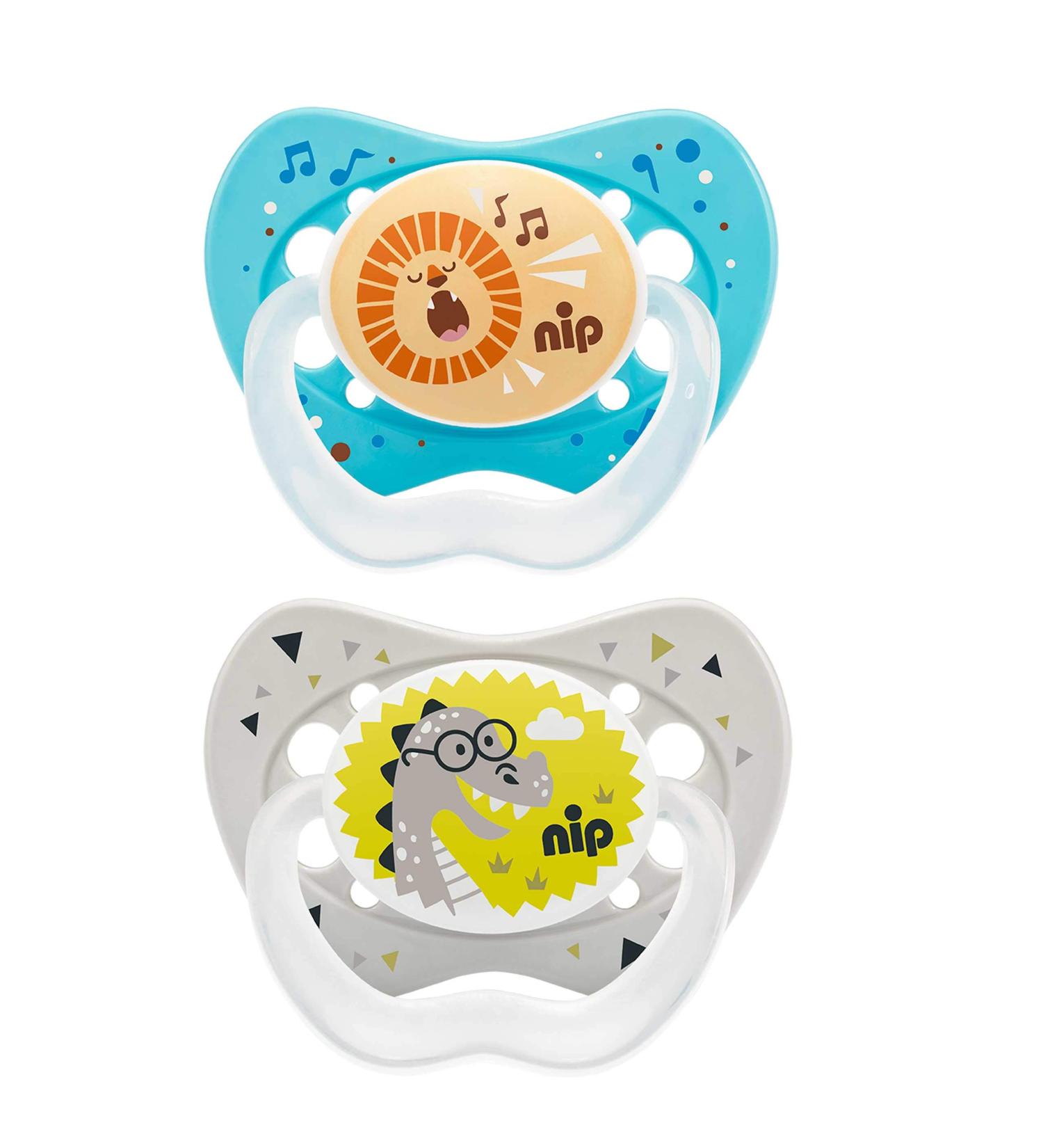 Nip Schnuller 'Life' Silicone Pacifier - BPA-Free Size 3 for Boys (16-32 Months) - Made in Germany (2 Pack) - Buy Online on SooperMarket.com