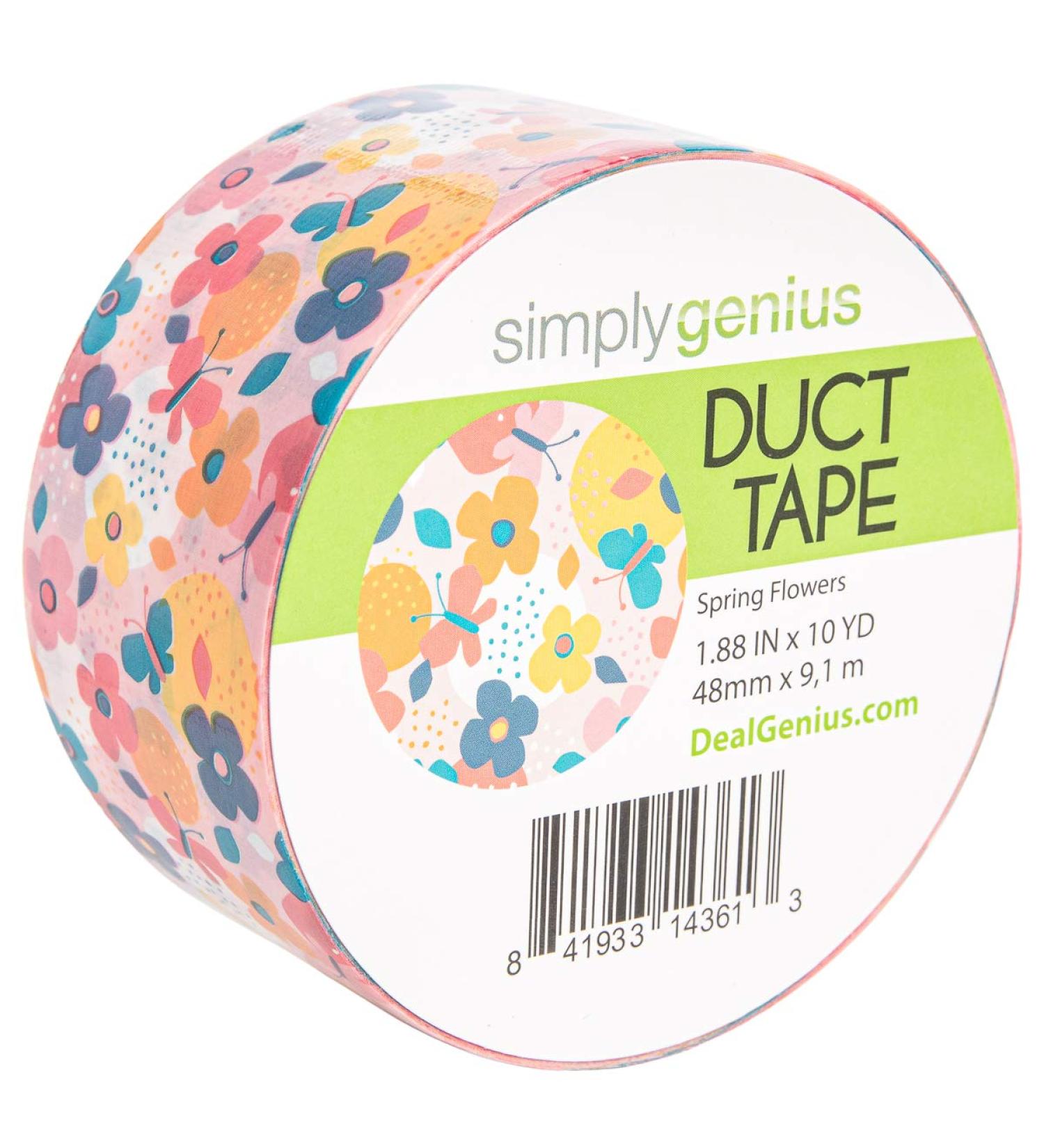 Spring Flowers Patterned Duct Tape Roll - Craft Supplies for Kids & Adults - Colored Duct Tape - Buy Online on SooperMarket.com