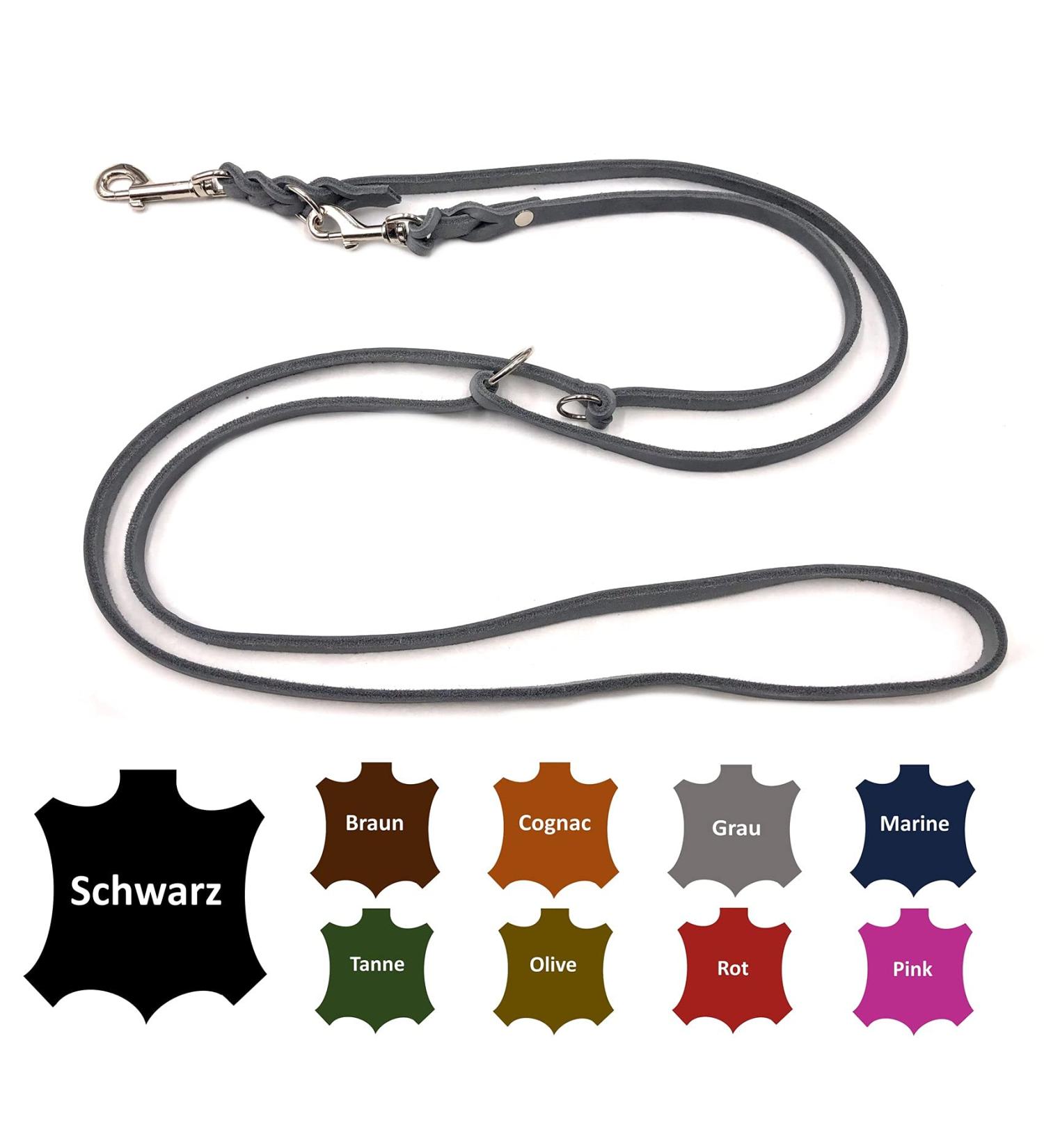 Premium Adjustable Dog Liner for Small & Large Dogs - 2m 2.40m 2.80m 3.50m 5m | Double Linen 12mm Gray - Buy Online on SooperMarket.com