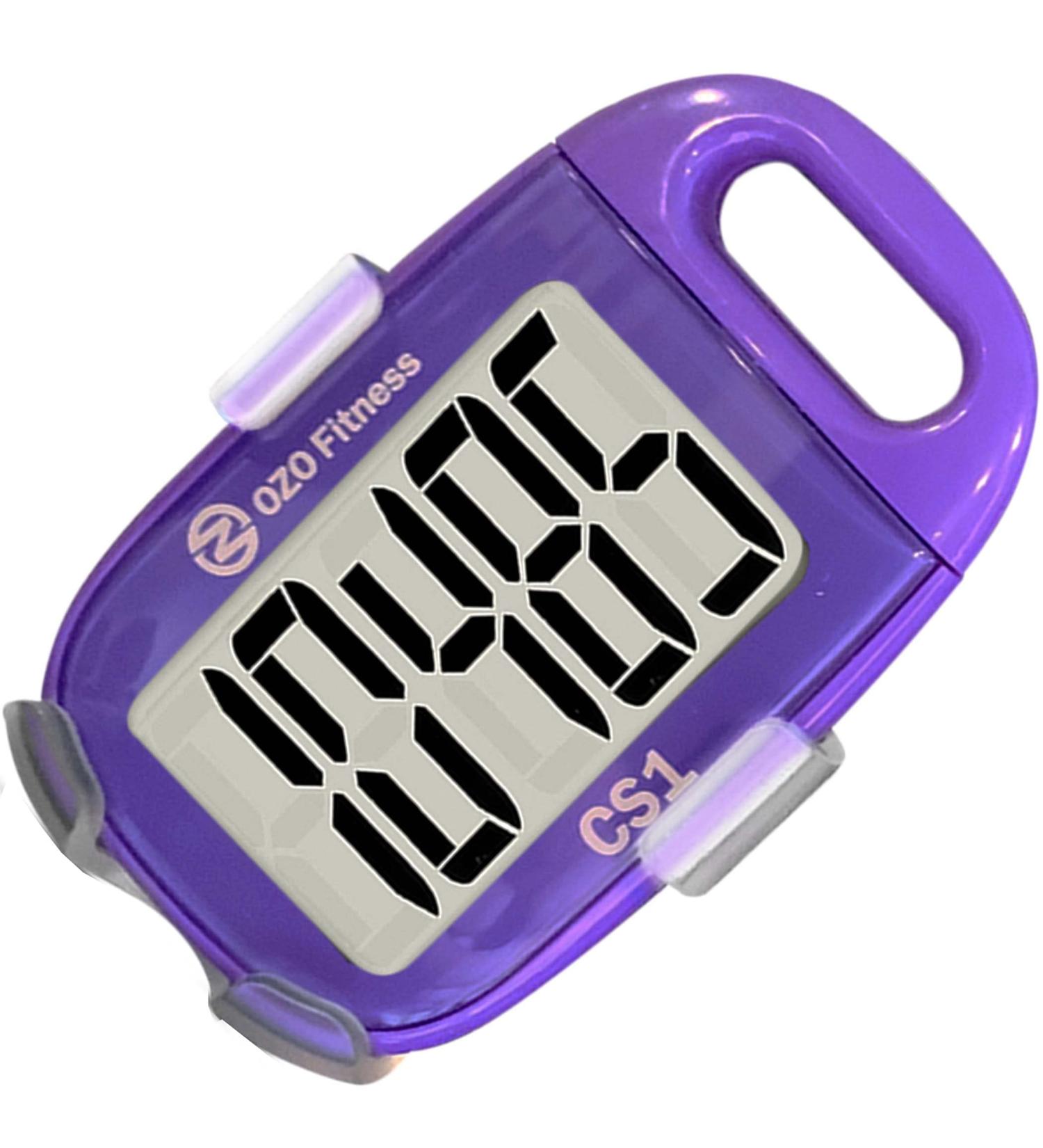 OZO Fitness CS1 Easy Pedometer for Walking - Step Counter with Large Display  Clip on and Lanyard Purple - Buy Online on SooperMarket.com