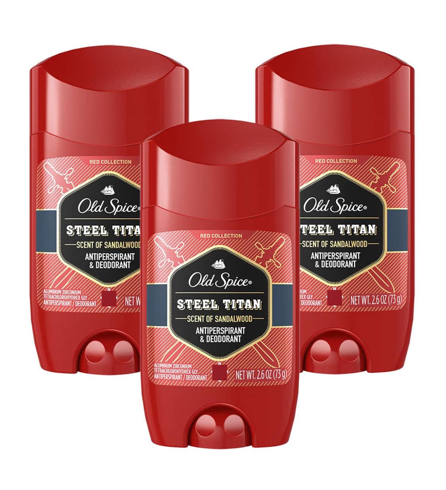 Old Spice Steel Titan Anti-Perspirant Deodorant 2.6 oz - Pack of 3 - Buy Online on SooperMarket.com