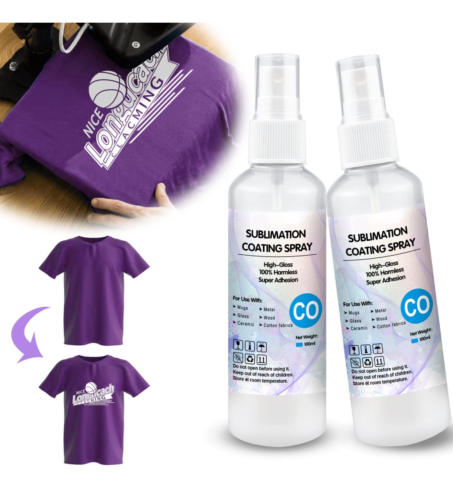 200ML Sublimation Coating Spray for Cotton and Poly T - Quick Dry, Vibrant Colors - Buy Online on SooperMarket.com