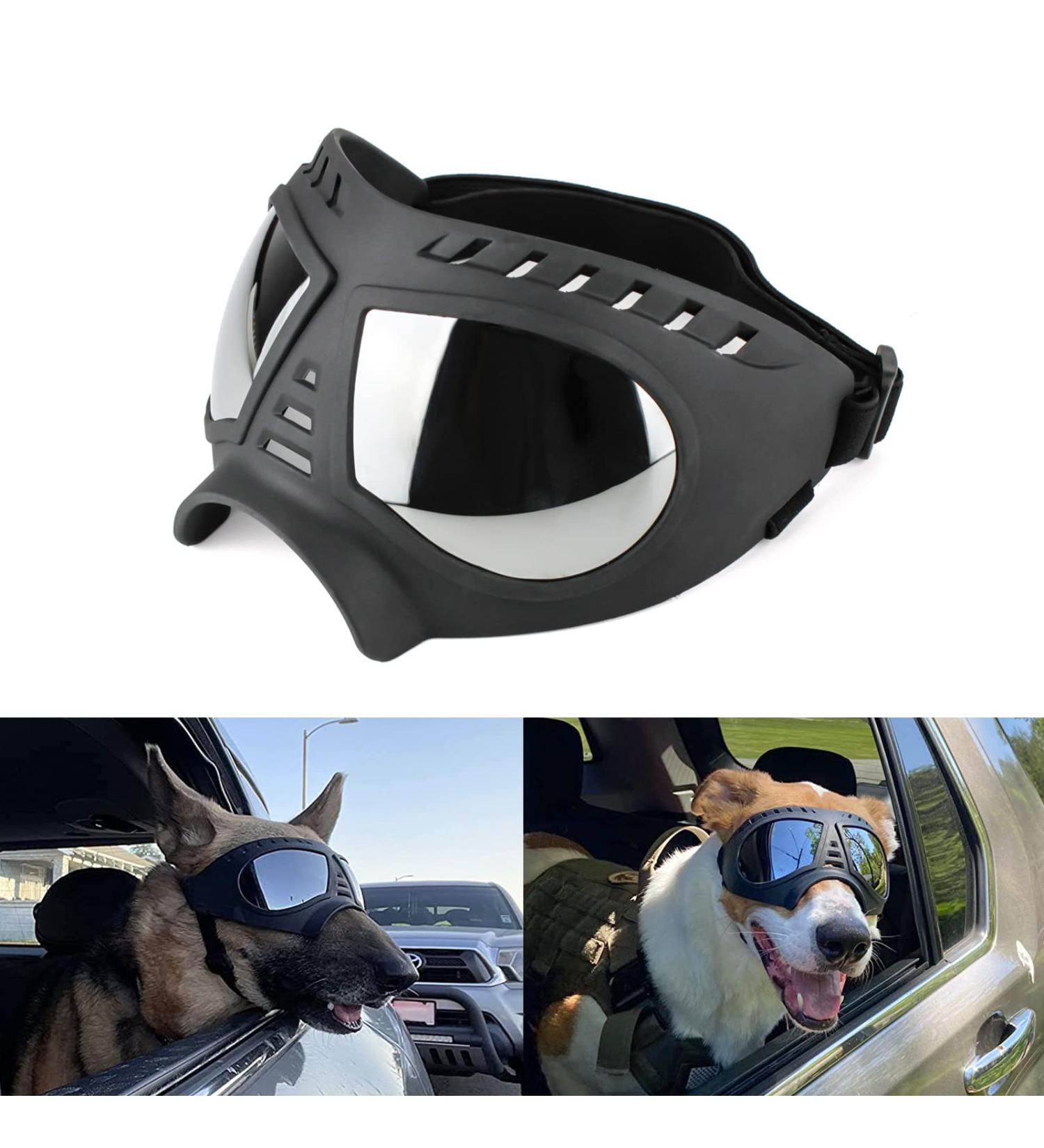 Medium to Large Breed Dog Sunglasses | Sun & Wind Protection Goggles for Outdoor Sports | Black - Buy Online on SooperMarket.com