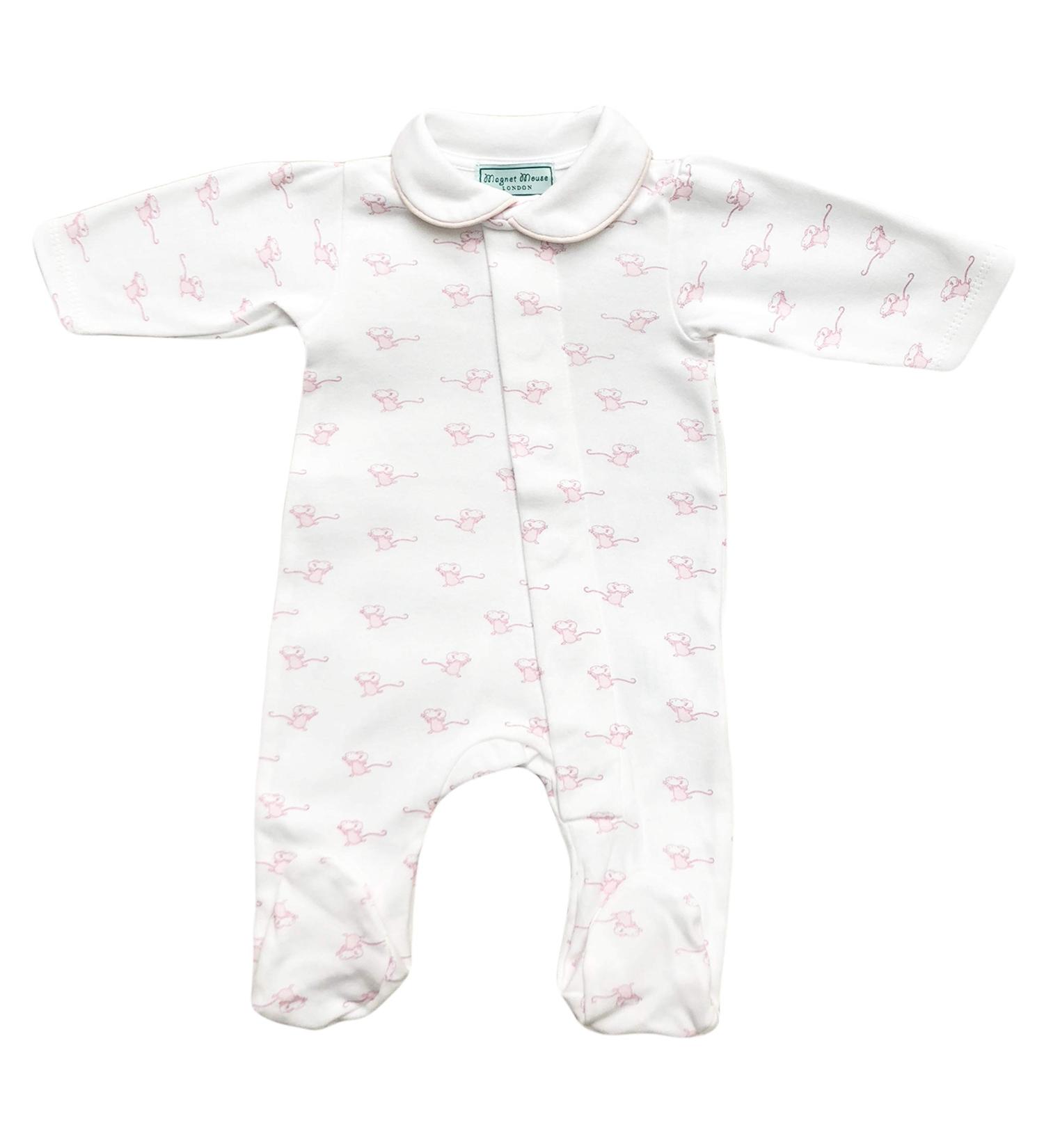 Original Magic Mouse Sleepsuit in Pale Pink | Magnet Mouse Cotton Onesie with Magnetic Fastenings | One Size - Buy Online on SooperMarket.com