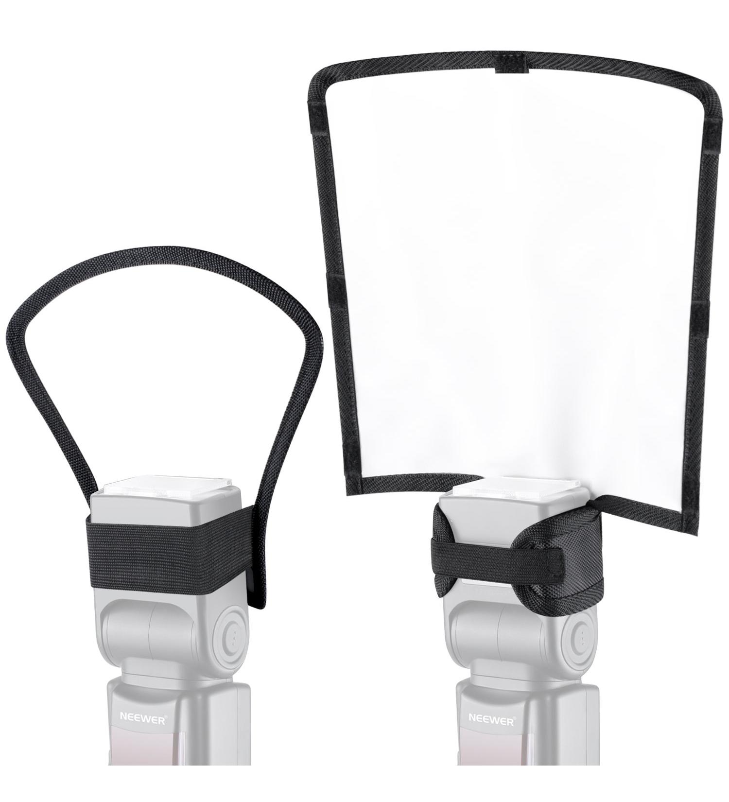 Neewer Camera Speedlite Flash Softbox Diffuser Kit with Bendable White and Silver/White Reflectors - Universal Mount for Nikon Sony - Buy Online on SooperMarket.com