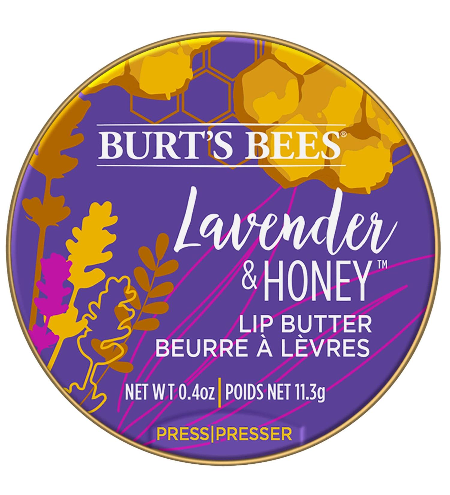 Burts Bees Lavender and Honey Lip Butter Unisex Lip Balm 0.4 oz - All-Natural Moisturizing Lip Care - Buy Online on SooperMarket.com