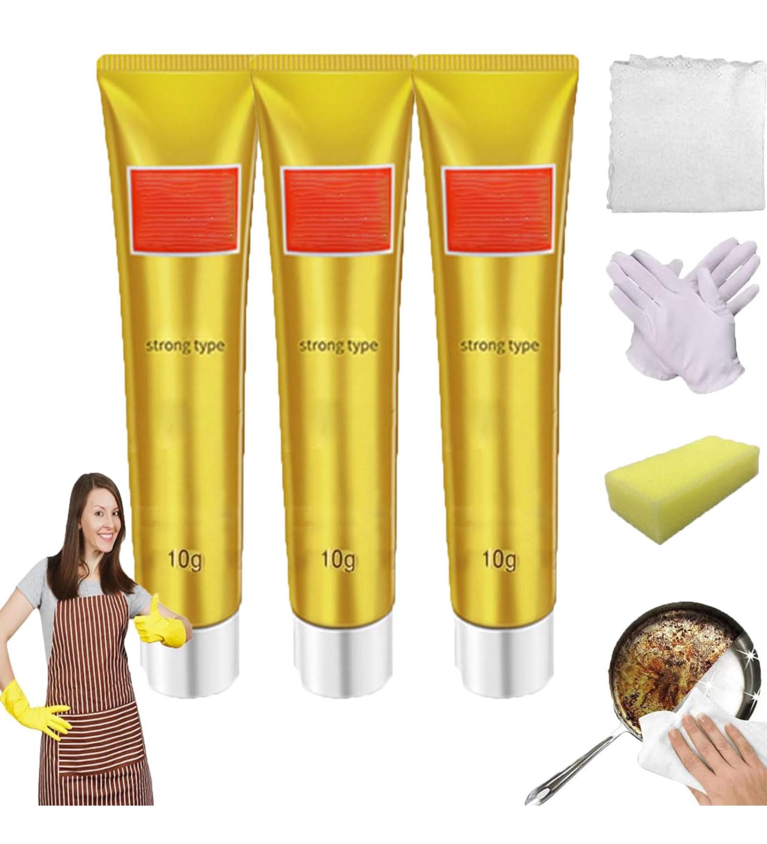 Raturv Metal Polish Cream Set - Chrome Polish Rust Remover & Stainless Steel Cleaner | Instashine Metal Polishing Paste - Buy Online on SooperMarket.com