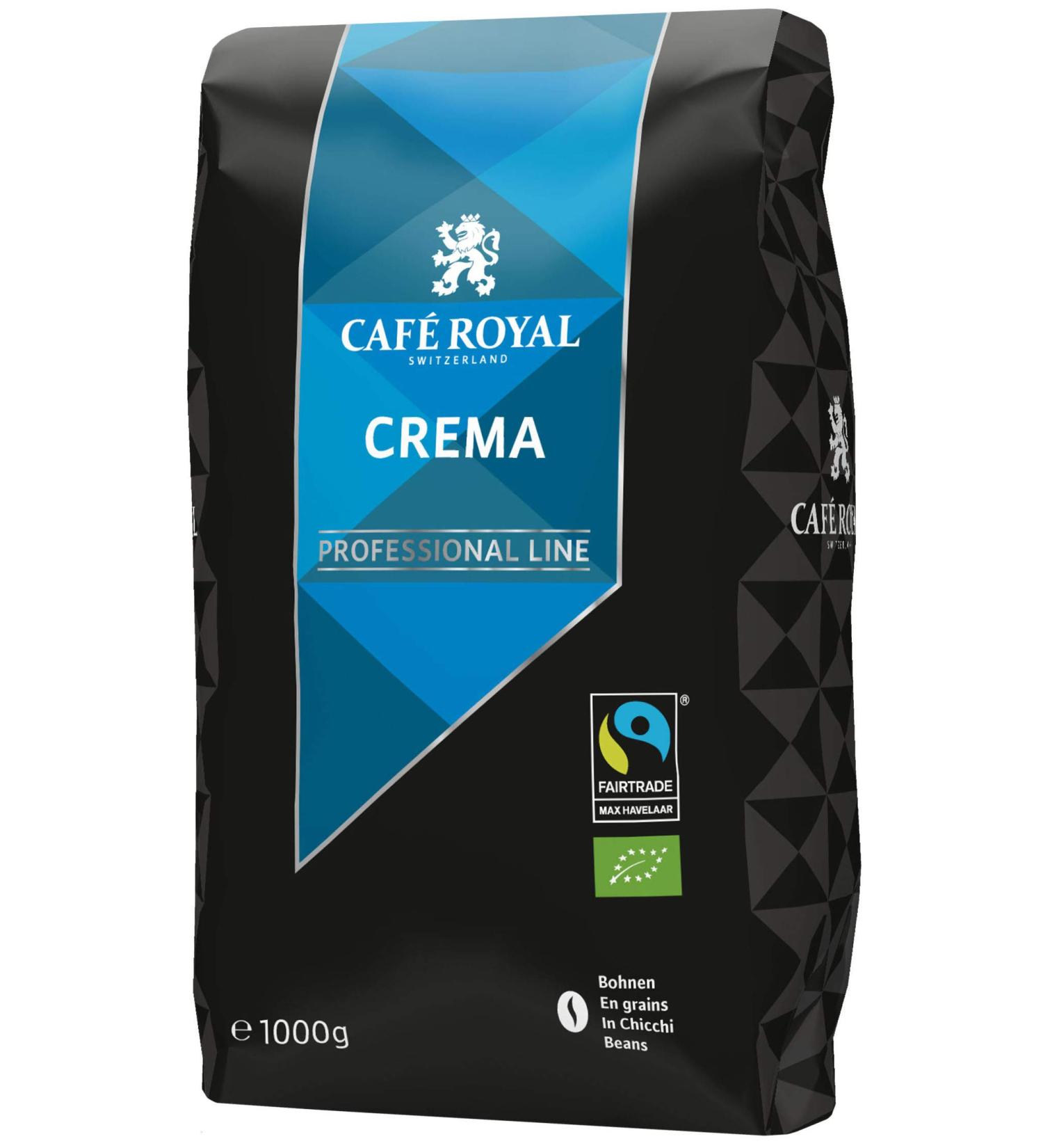 Caf Royal Crema Coffee Beans Professional Line 1kg - Intensity 4/5 - Bio and Max Havelaar certified Crema Bio Fairtrade - Buy Online on SooperMarket.com