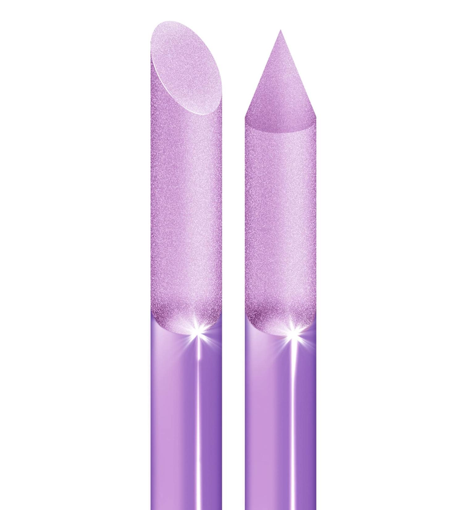Glass Cuticle Pusher Nail File Multi-use Nail Art Tools Cuticle Trimmer 1 Pc Buffer Nail Manicure Kit Portable Nail Accessories Reusable for Long Term Use with Cuticle Oil and Nail Polish Remover 1 Violet