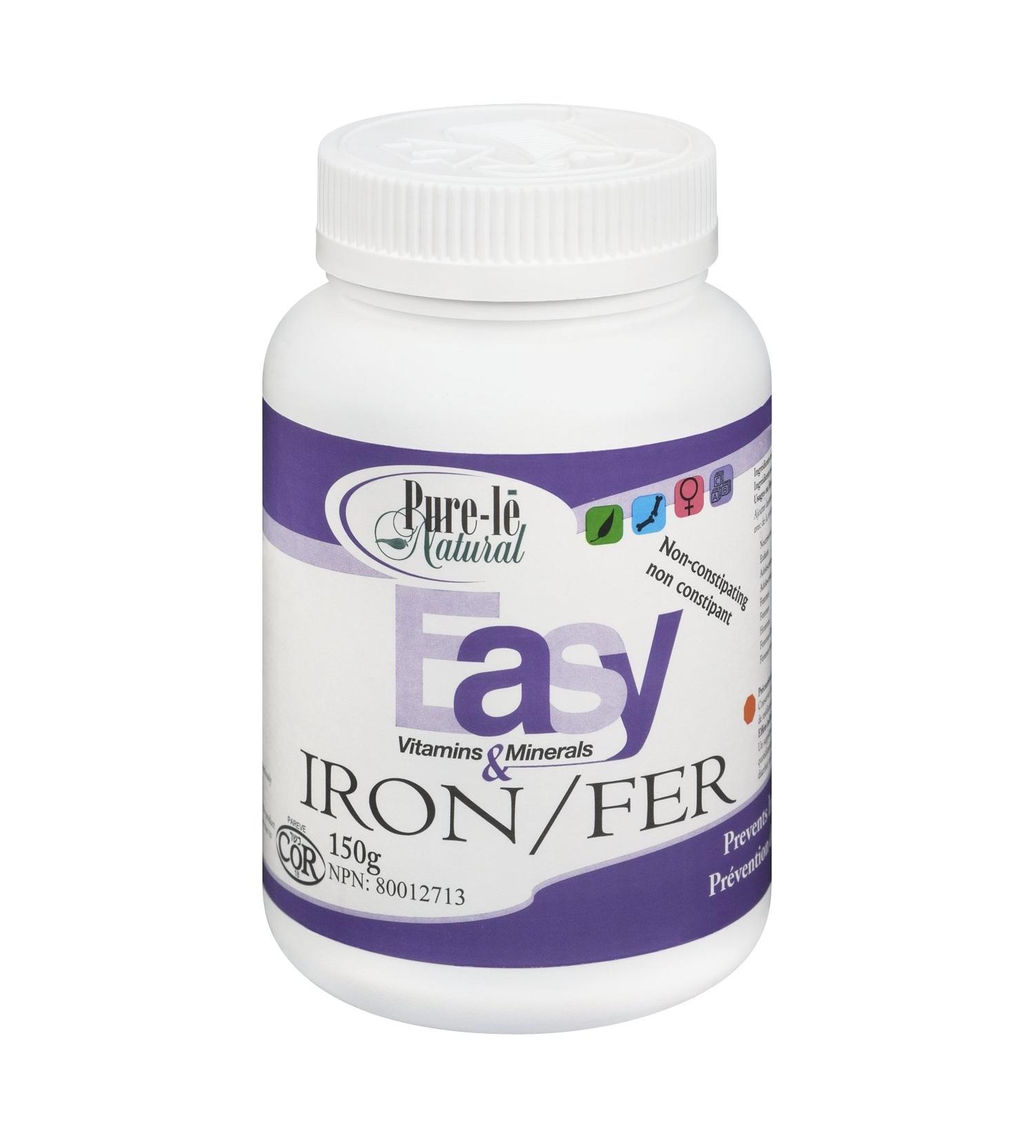 Easy Vitamins & Minerals Iron - Organic Iron (Powder) energy health supplement formula - Gentle Mixes clear No Constipation No Stomach Upset NO taste NO texture NEVER Thickens. - Ultra Premium Dietary Supplement - No Fillers or Binders No Artificial Ingre - Buy Online on SooperMarket.com
