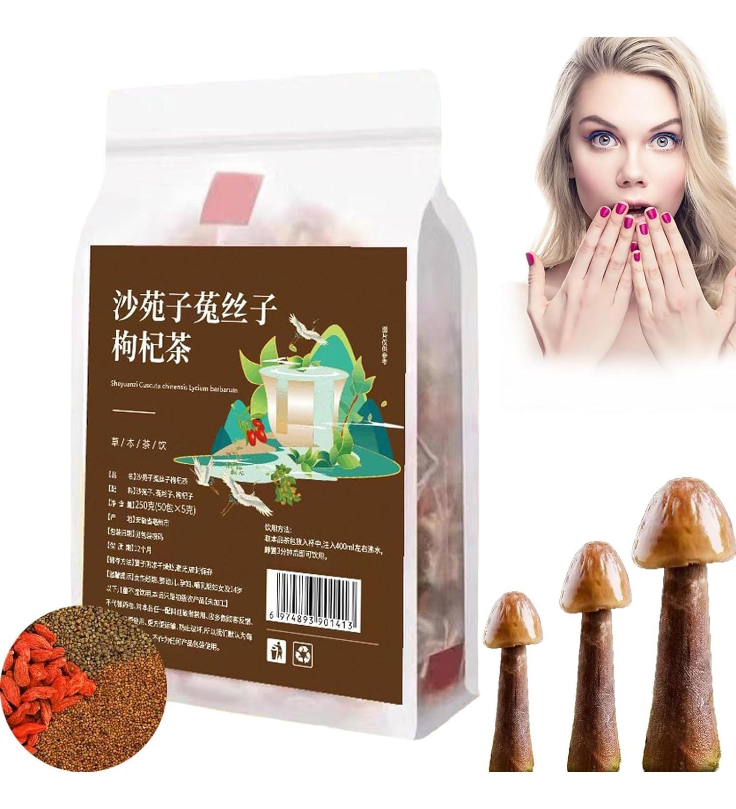 Goji Berry Tea Bag Sha Yuan Zi Five Flavors Wolfberry Tea Cuscuta Chinensis Goji Berry Tea Chinese Herbal Tea for Men (50Pcs) - Buy Online on SooperMarket.com
