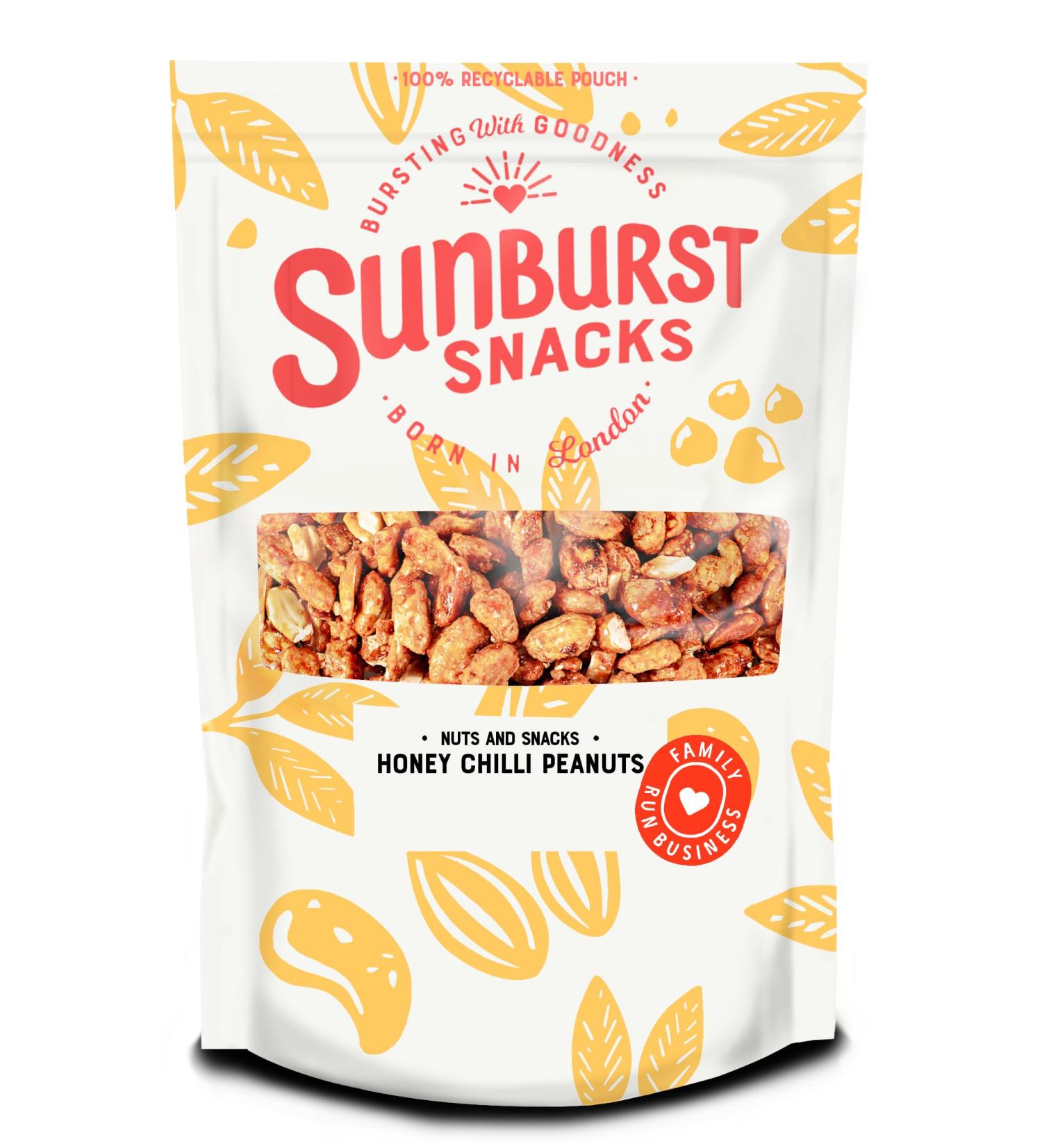 Sunburst Peanuts Honey & Chilli Roasted Non GMO (No Preservatives Flavourings or Oils) 1kg - Buy Online on SooperMarket.com